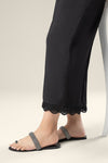 Dyed Raw Silk Trouser