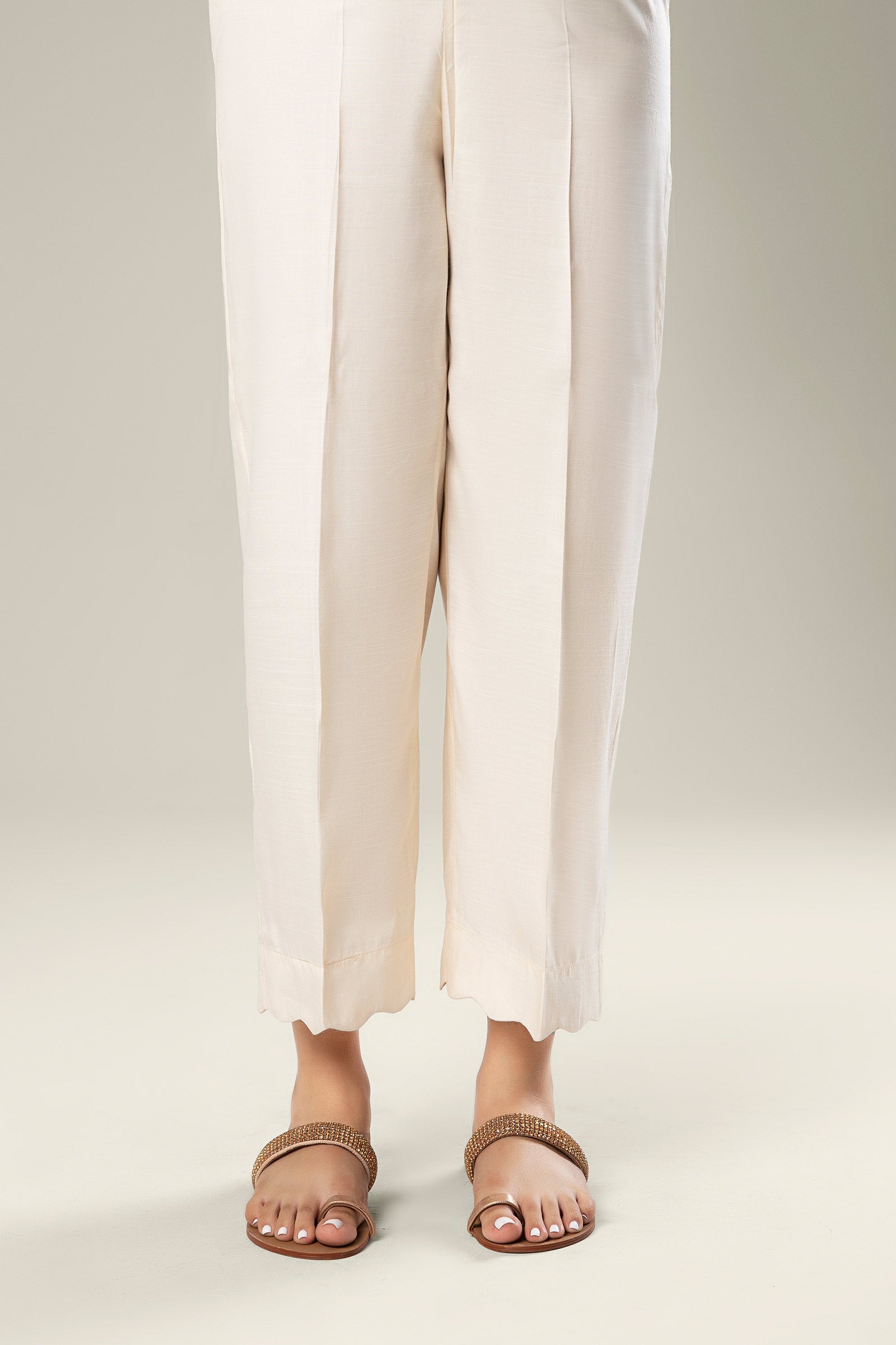 Dyed Raw Silk Trouser