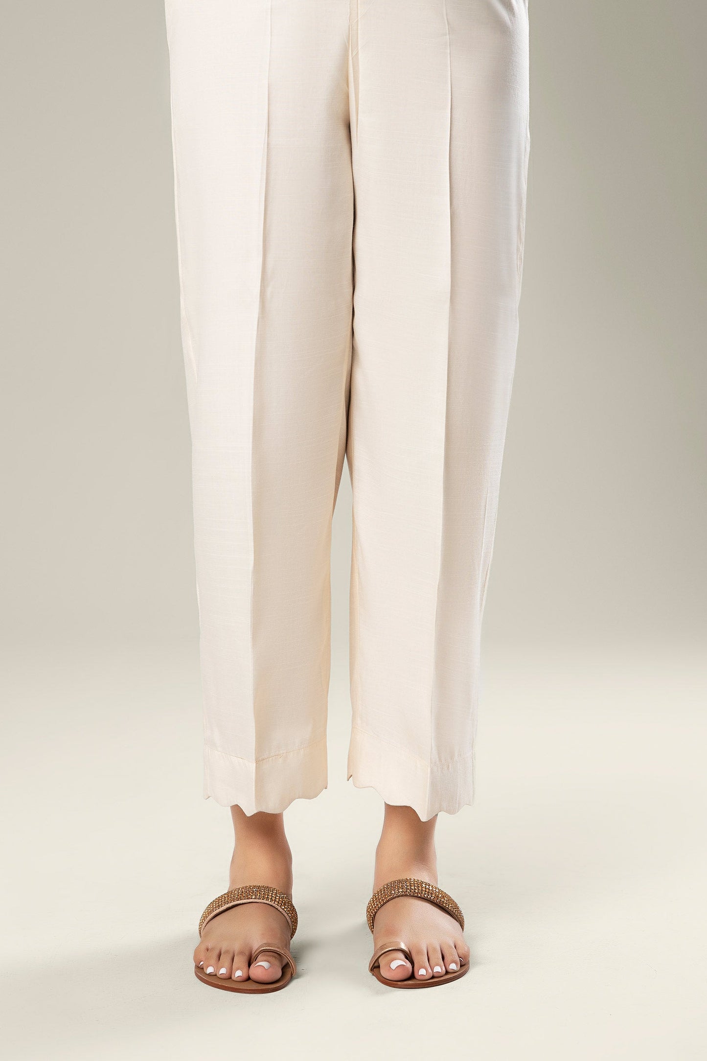 Dyed Raw Silk Trouser