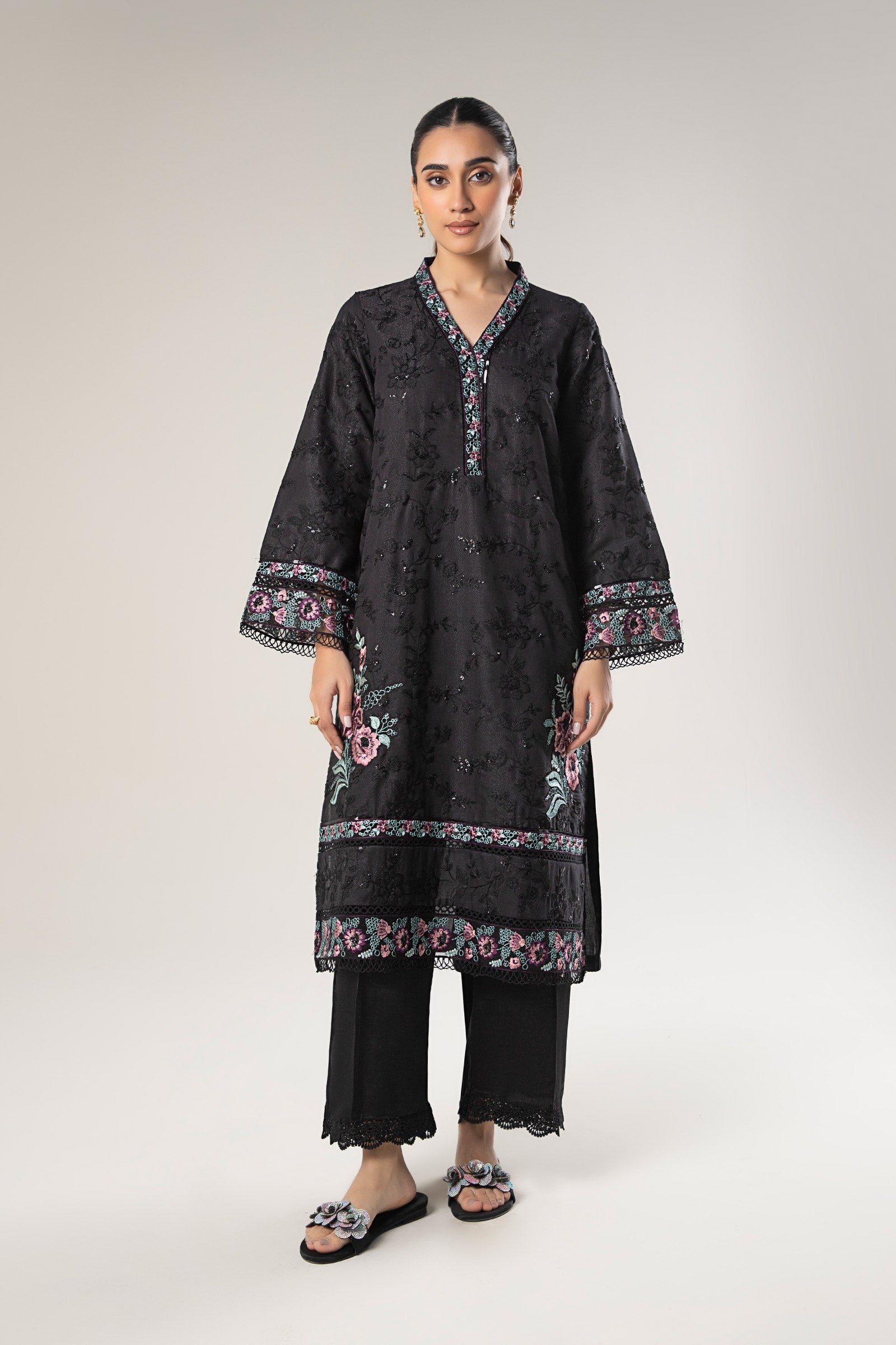 Embroidered Silk shirt