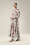 Embroidered Raw Silk Pishwas