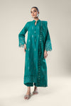 2 Pc Embroidered Khaddi Silk Suit