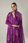 2 Pc Embroidered Raw Silk Suit