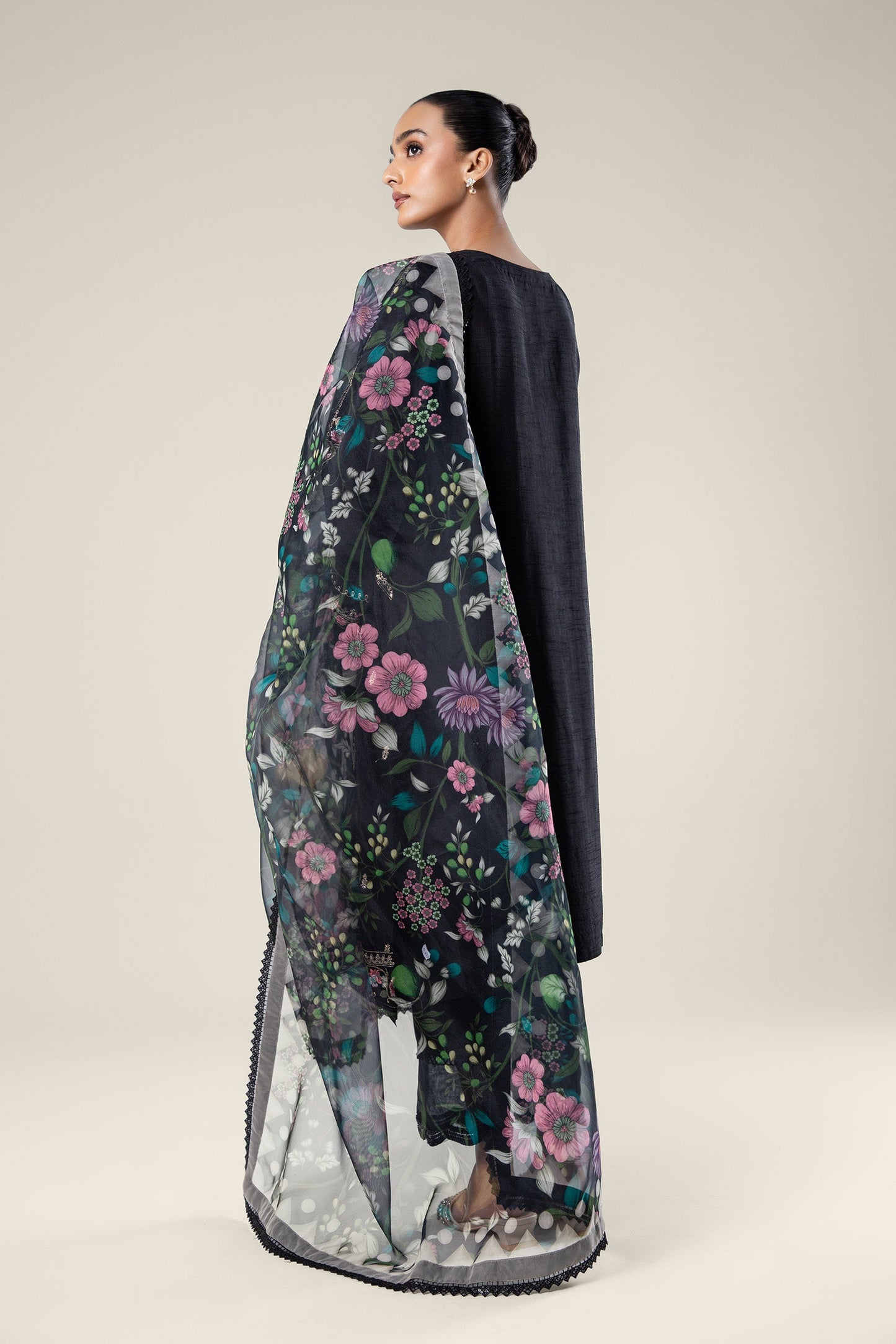 2 Pc Embroidered Raw Silk Suit
