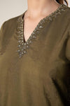2 Pc Embroidered Jacquard Suit