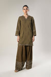 2 Pc Embroidered Jacquard Suit