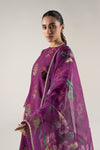 3 Pc Embroidered Raw Silk Suit