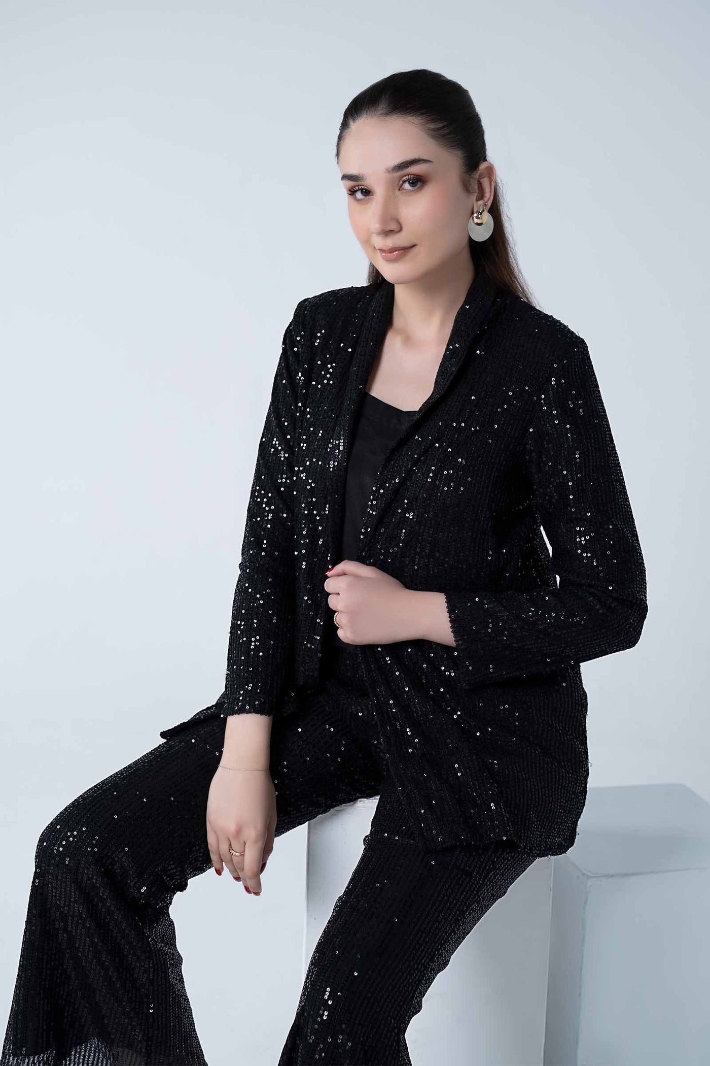 3 Pc Sequined Pantsuit