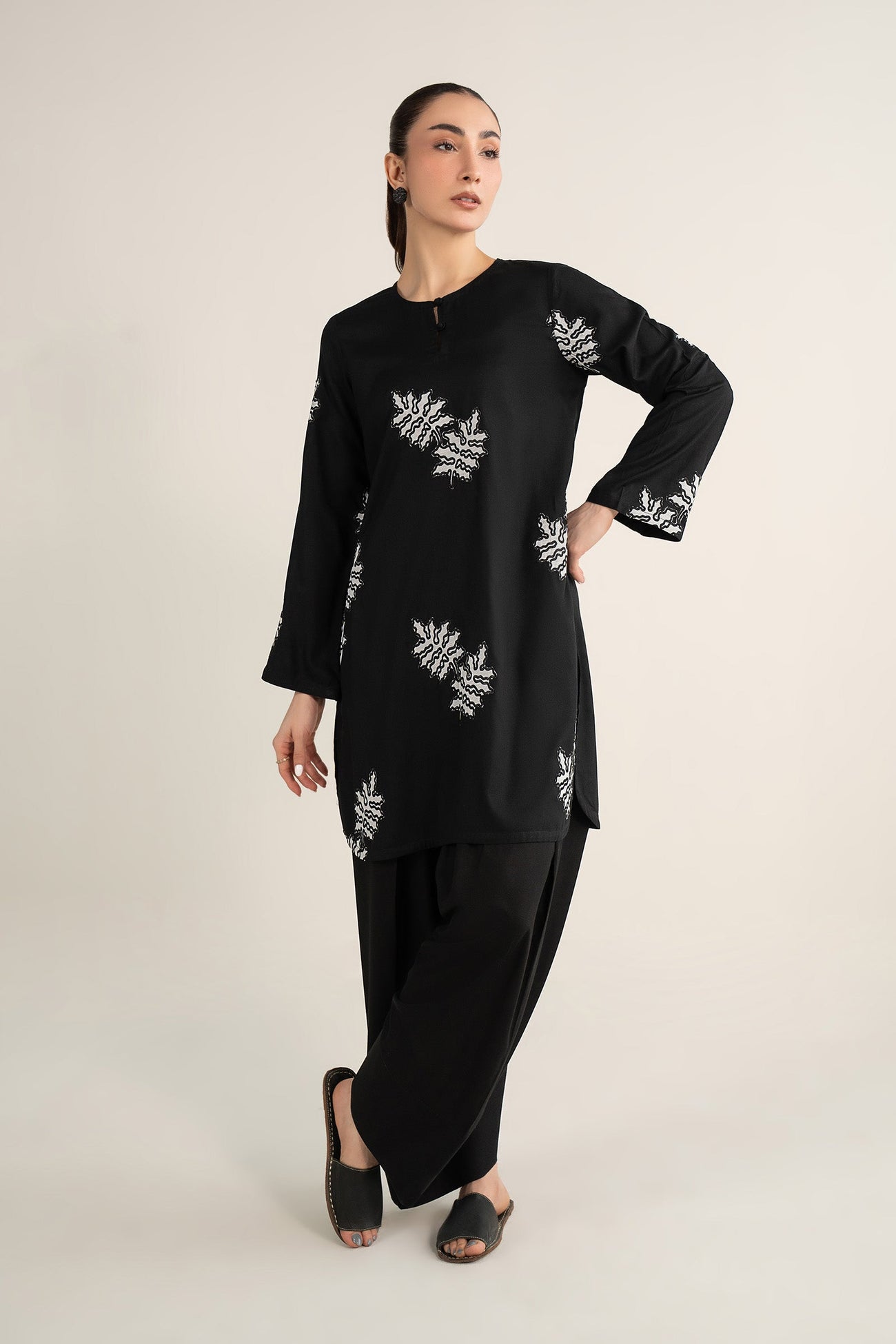 Embroidered Arabic Lawn Shirt