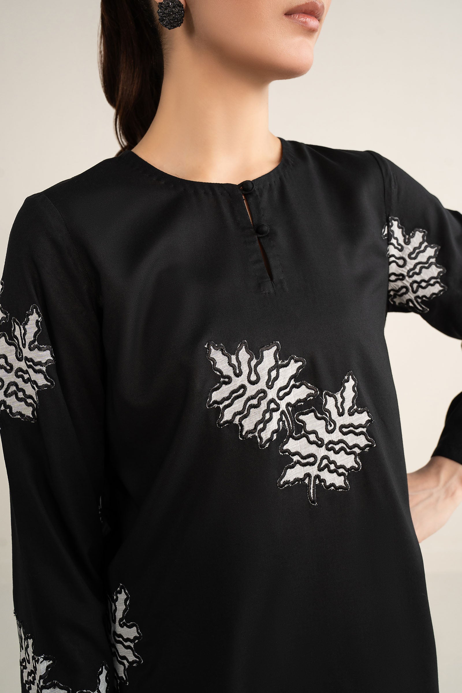 Embroidered Arabic Lawn Shirt