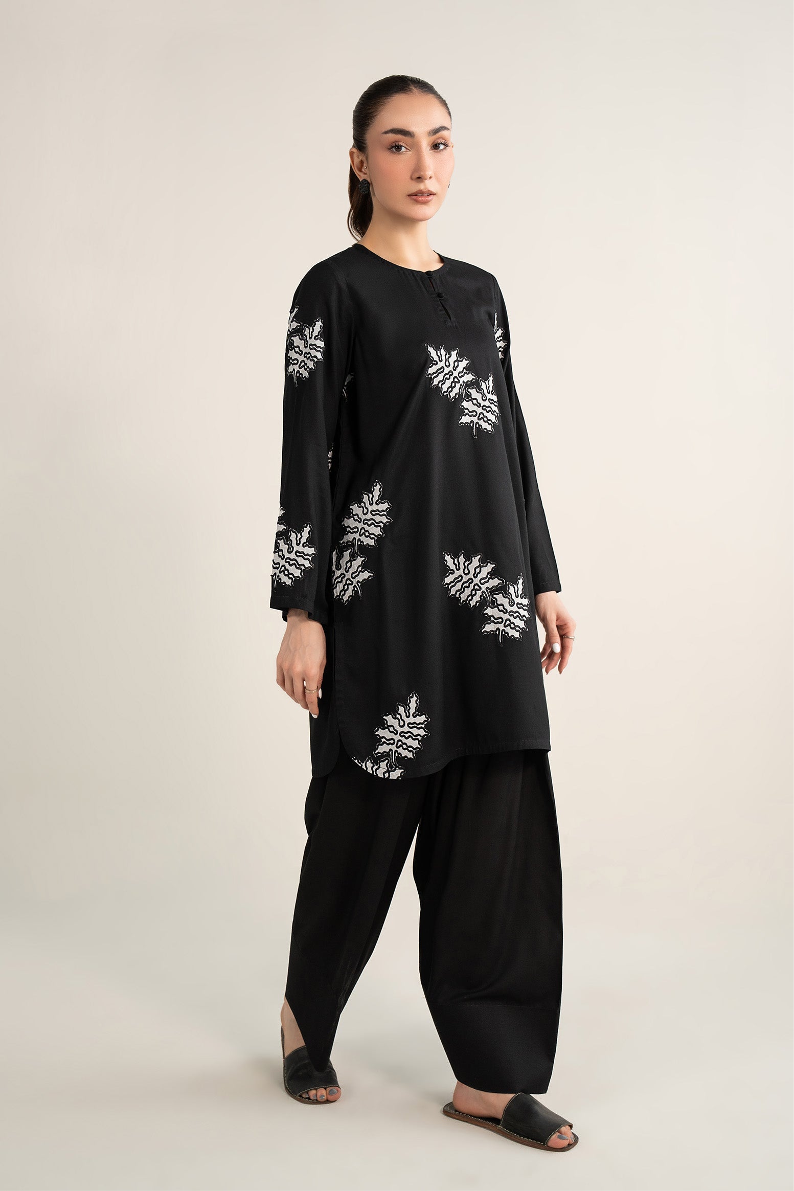 Embroidered Arabic Lawn Shirt