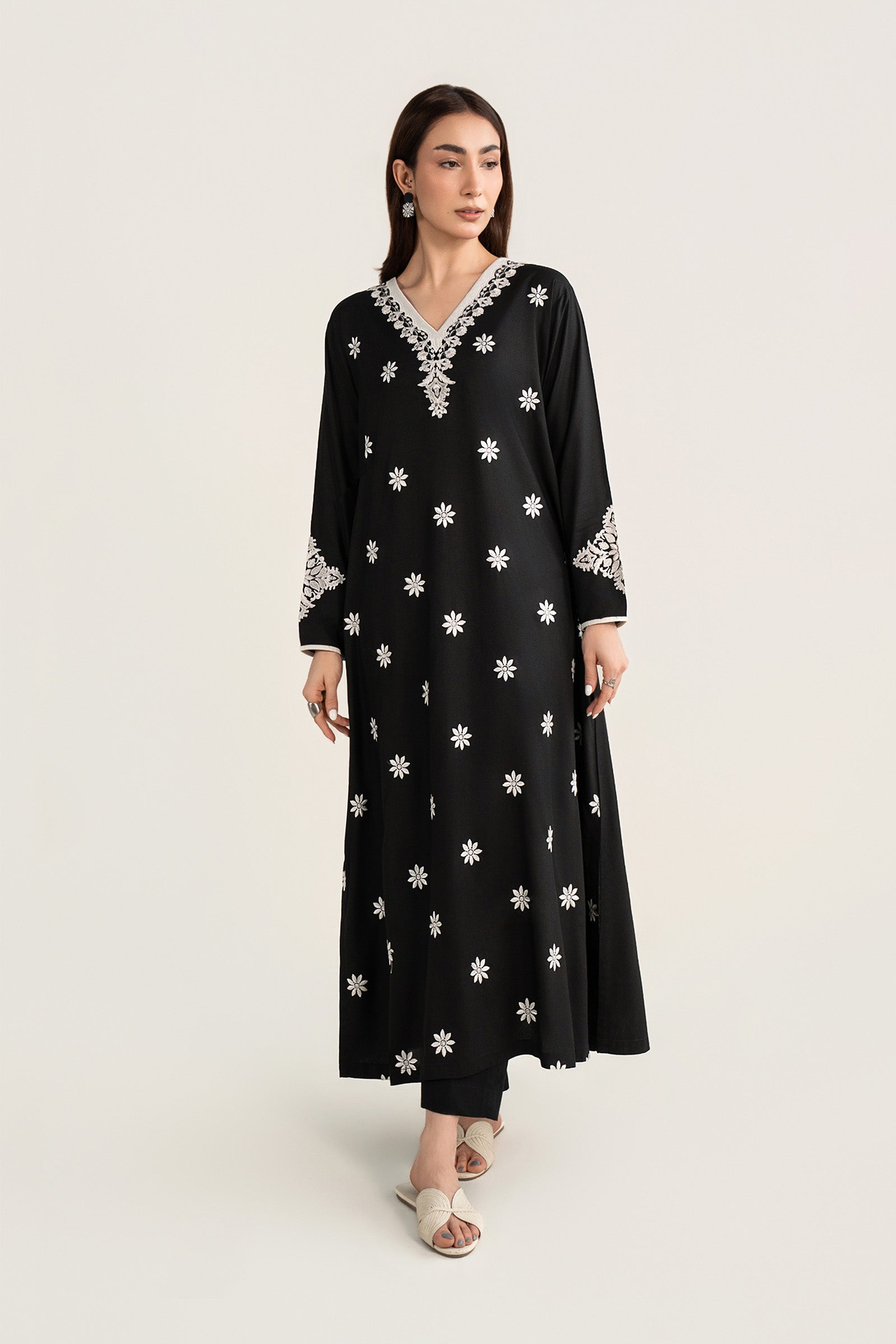 Embroidered Arabic Lawn Shirt