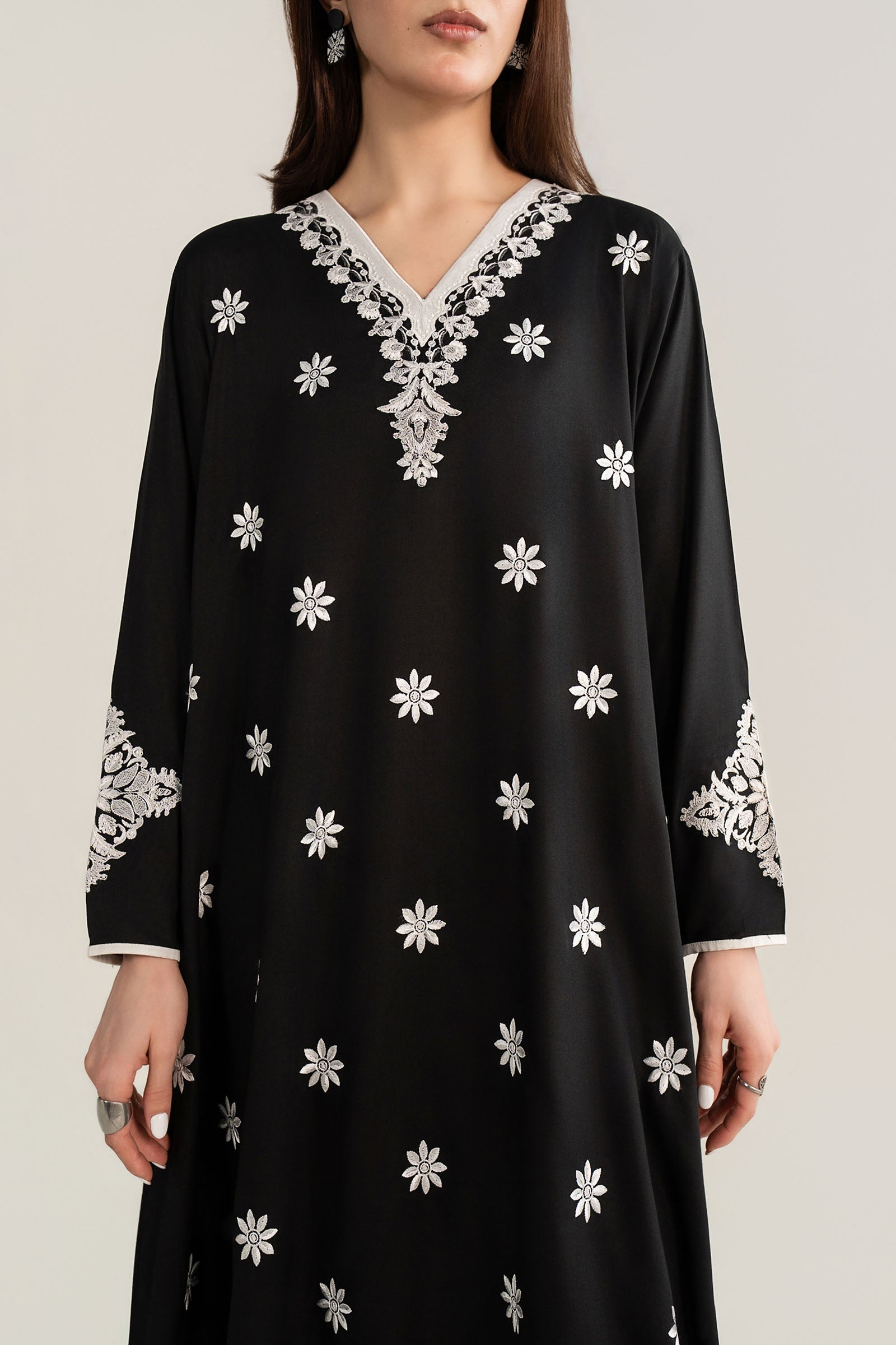 Embroidered Arabic Lawn Shirt