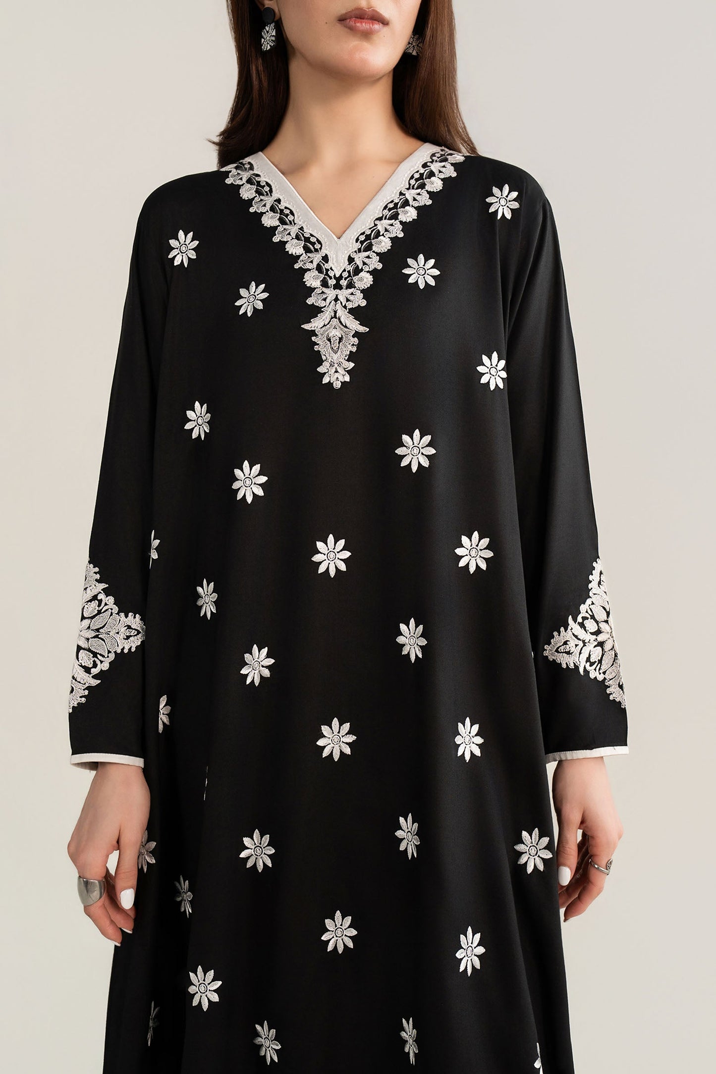 Embroidered Arabic Lawn Shirt