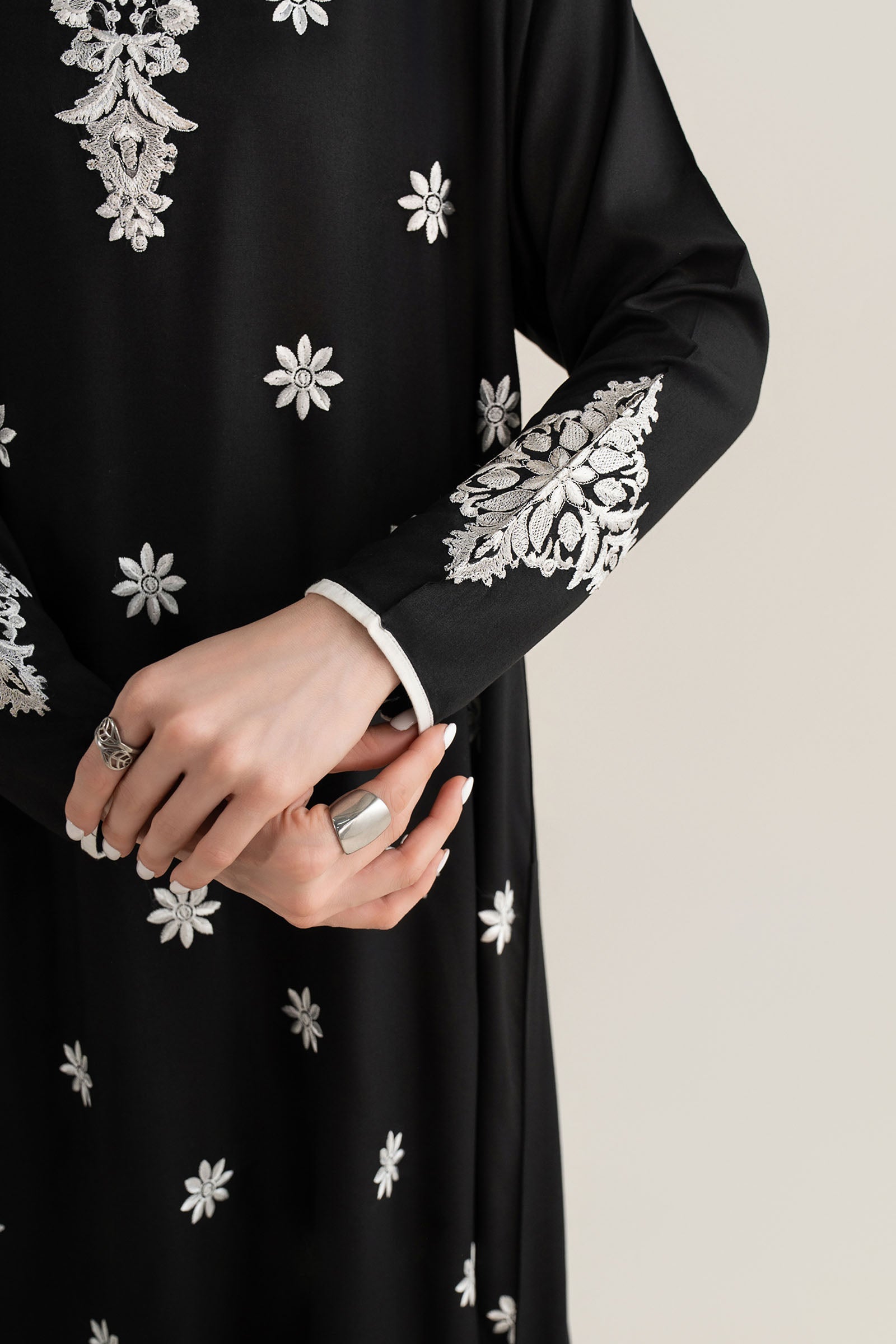 Embroidered Arabic Lawn Shirt