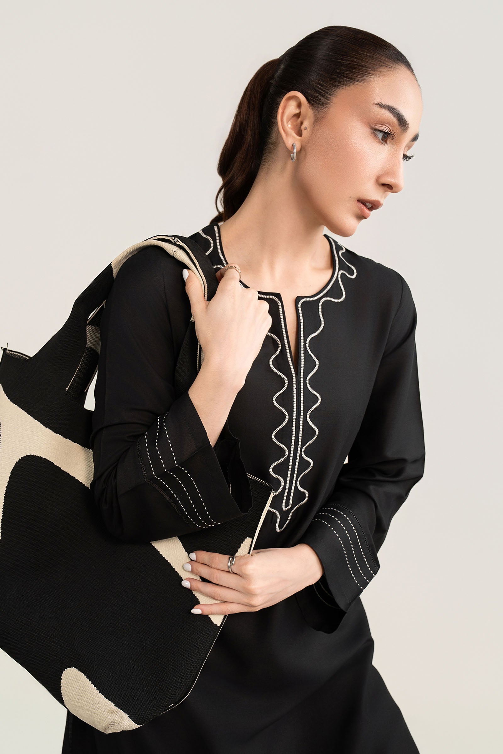 Embroidered Arabic Lawn Shirt
