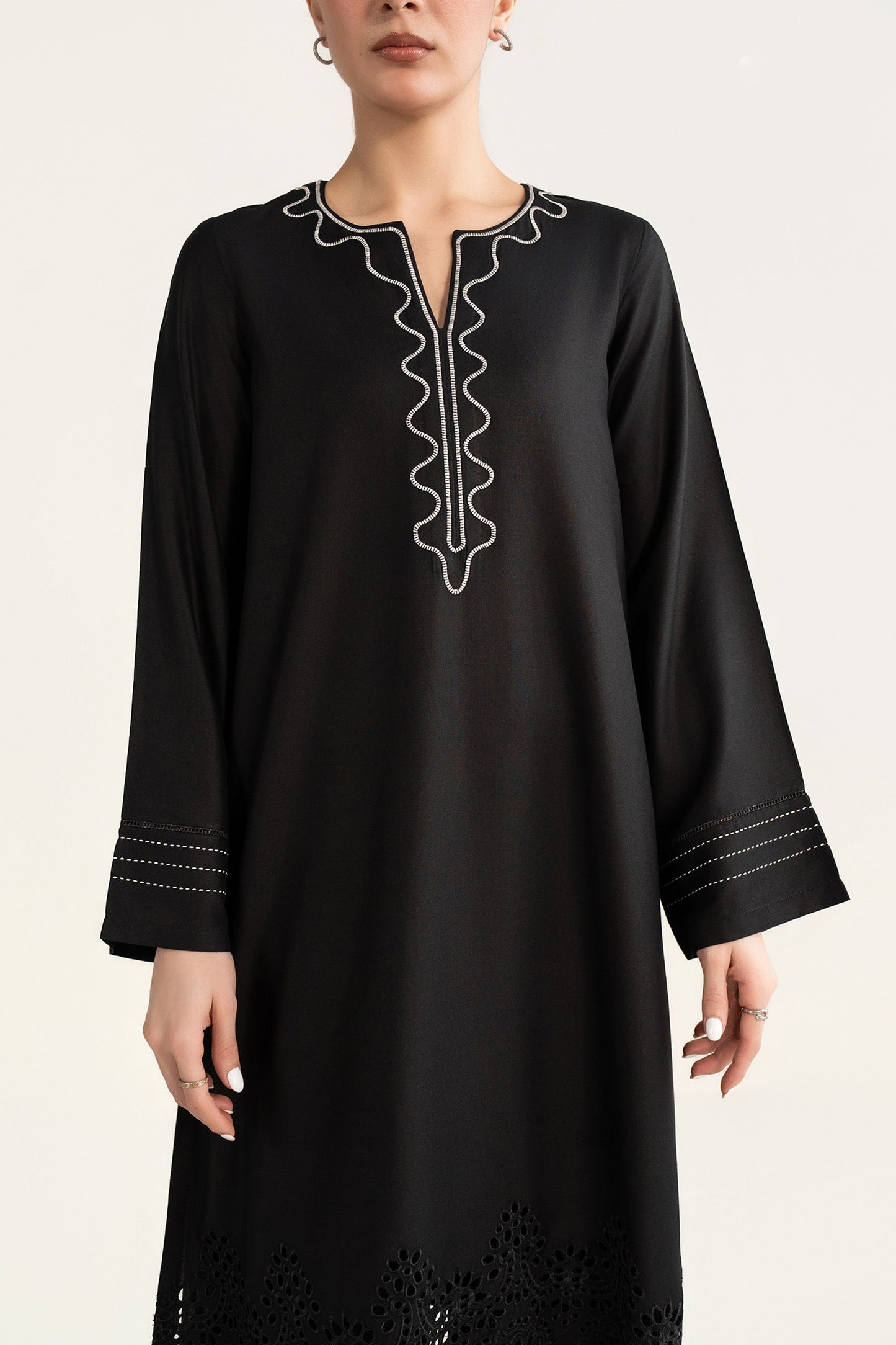 Embroidered Arabic Lawn Shirt