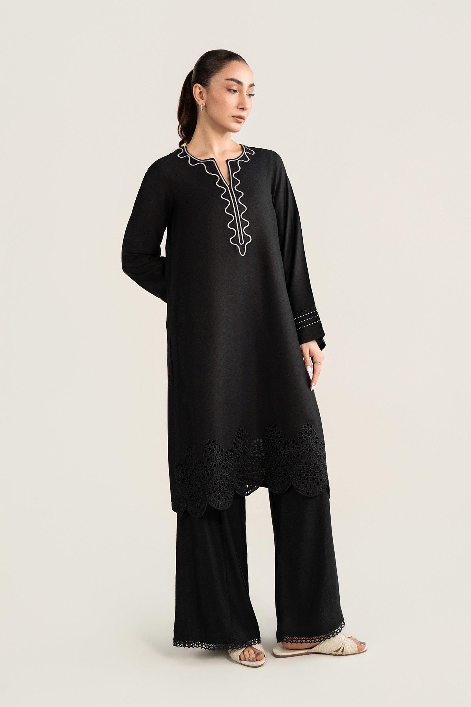 Embroidered Arabic Lawn Shirt