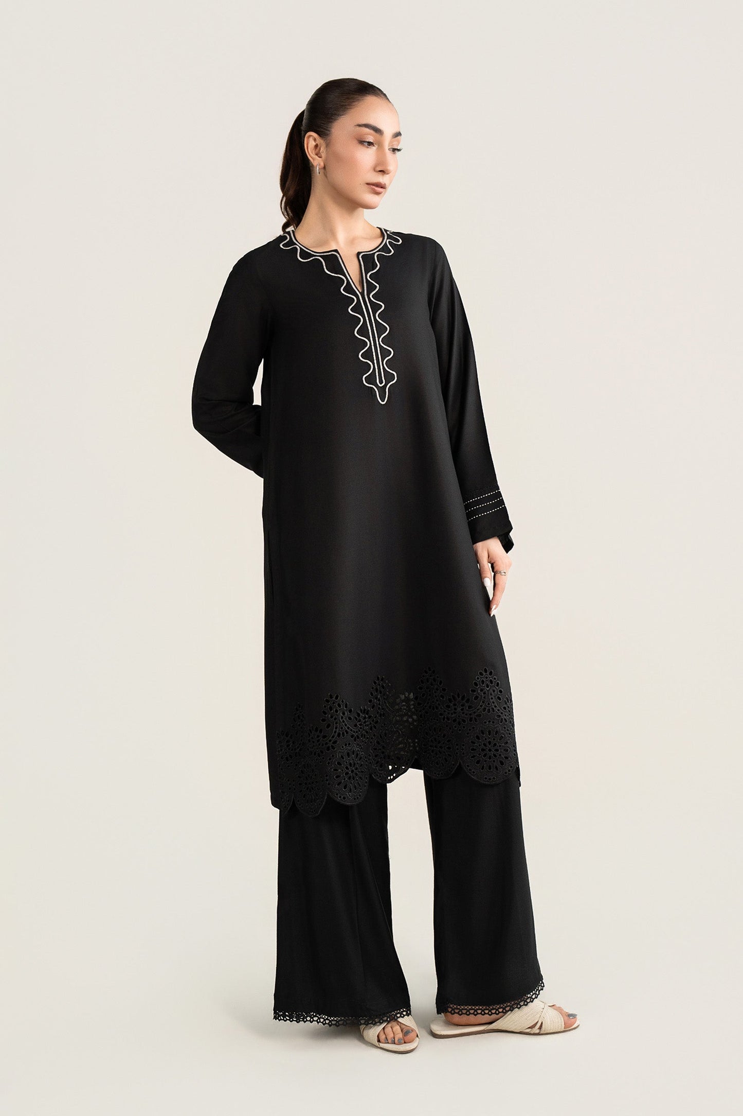 Embroidered Arabic Lawn Shirt