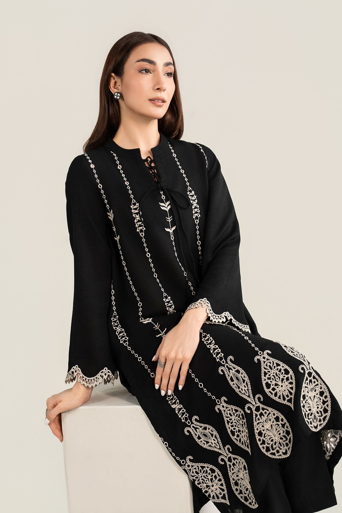 Embroidered Karandi Shirt
