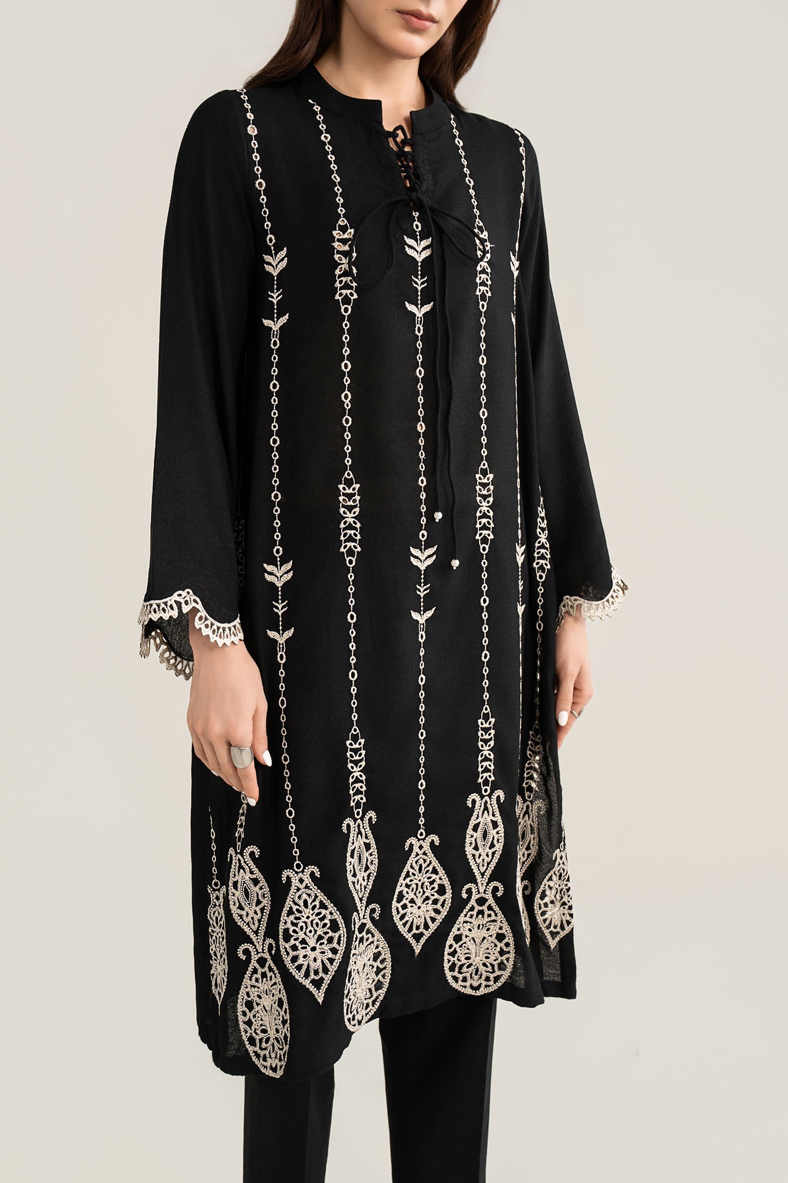 Embroidered Karandi Shirt