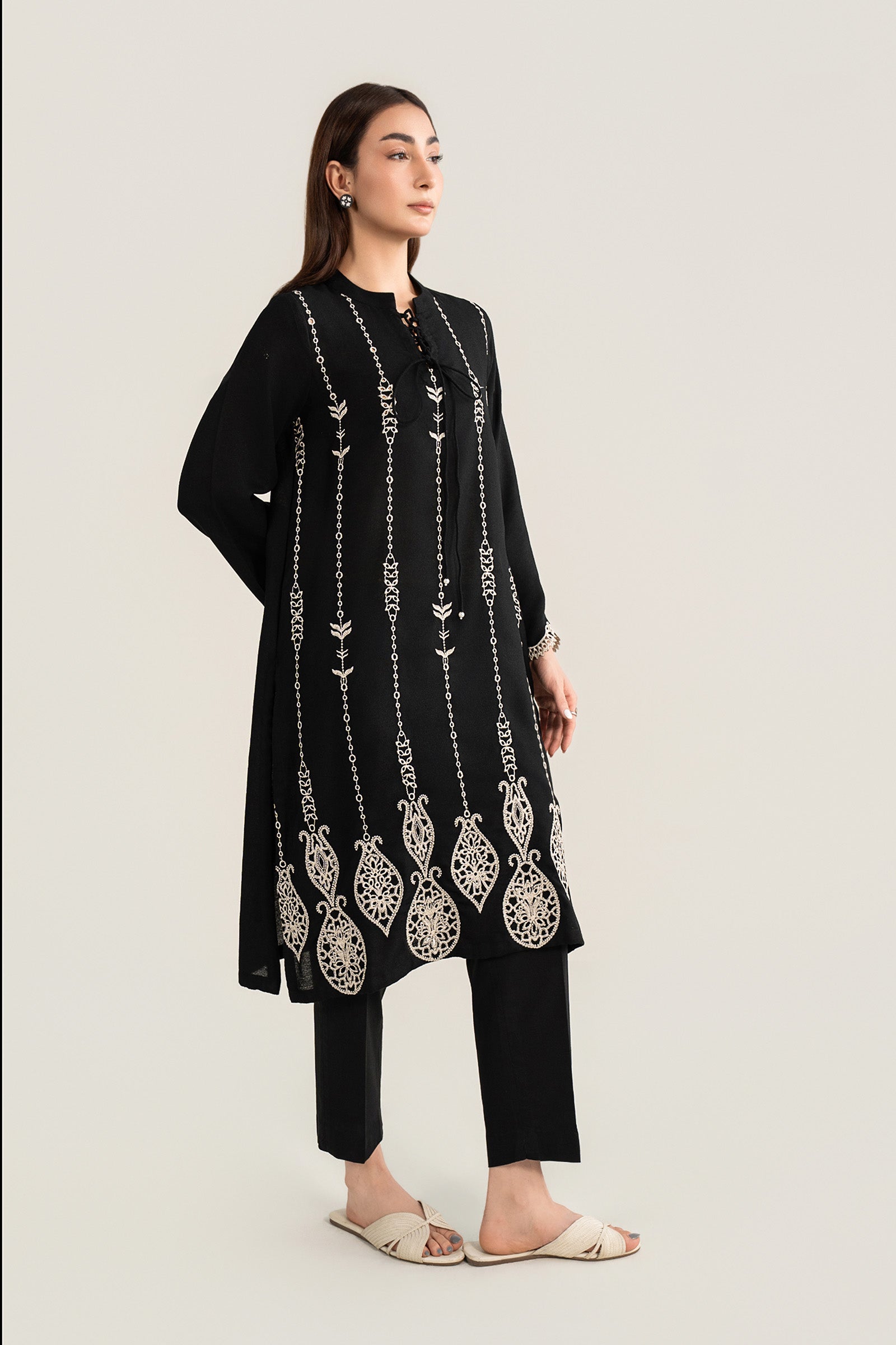 Embroidered Karandi Shirt