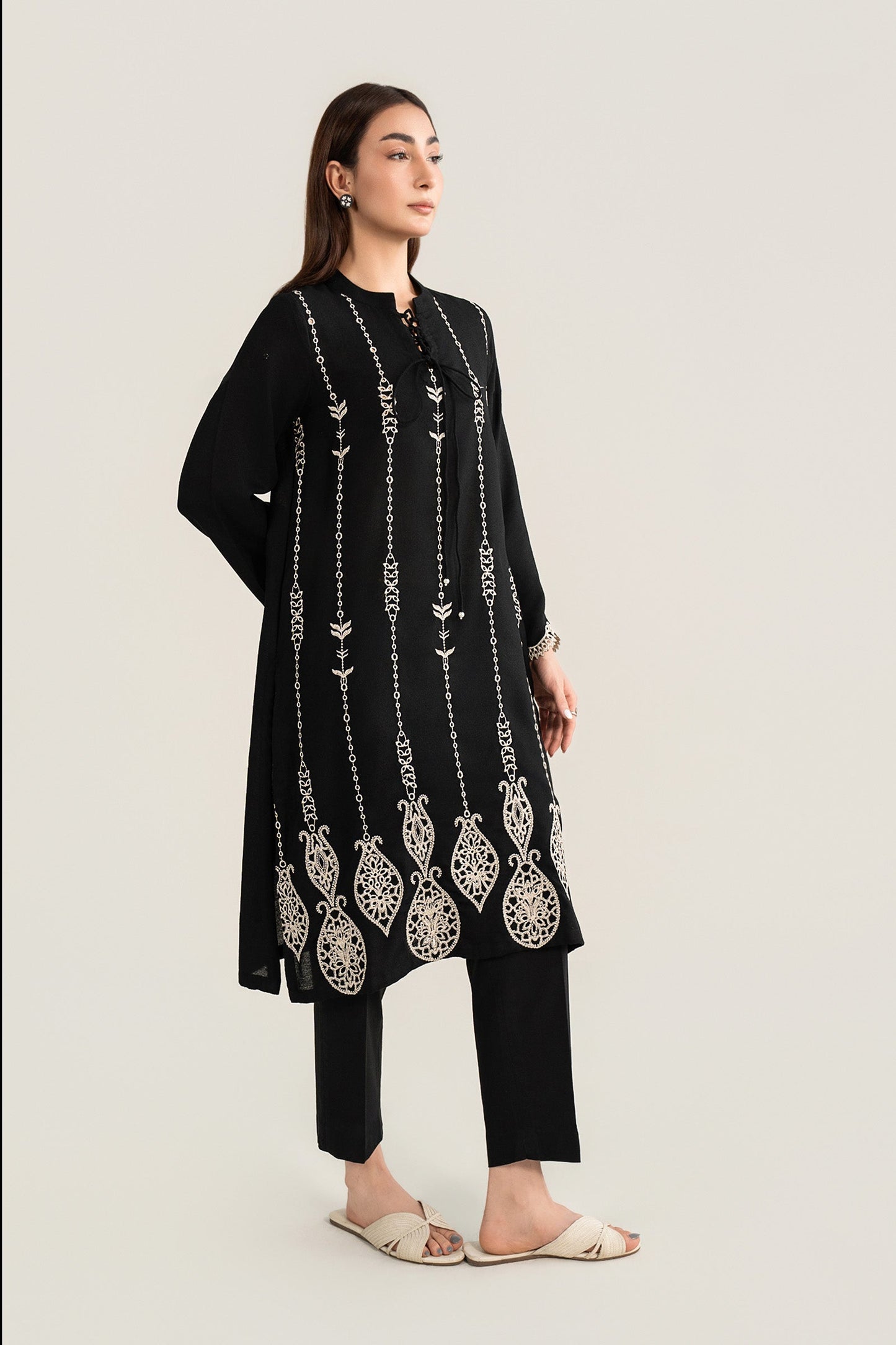 Embroidered Karandi Shirt