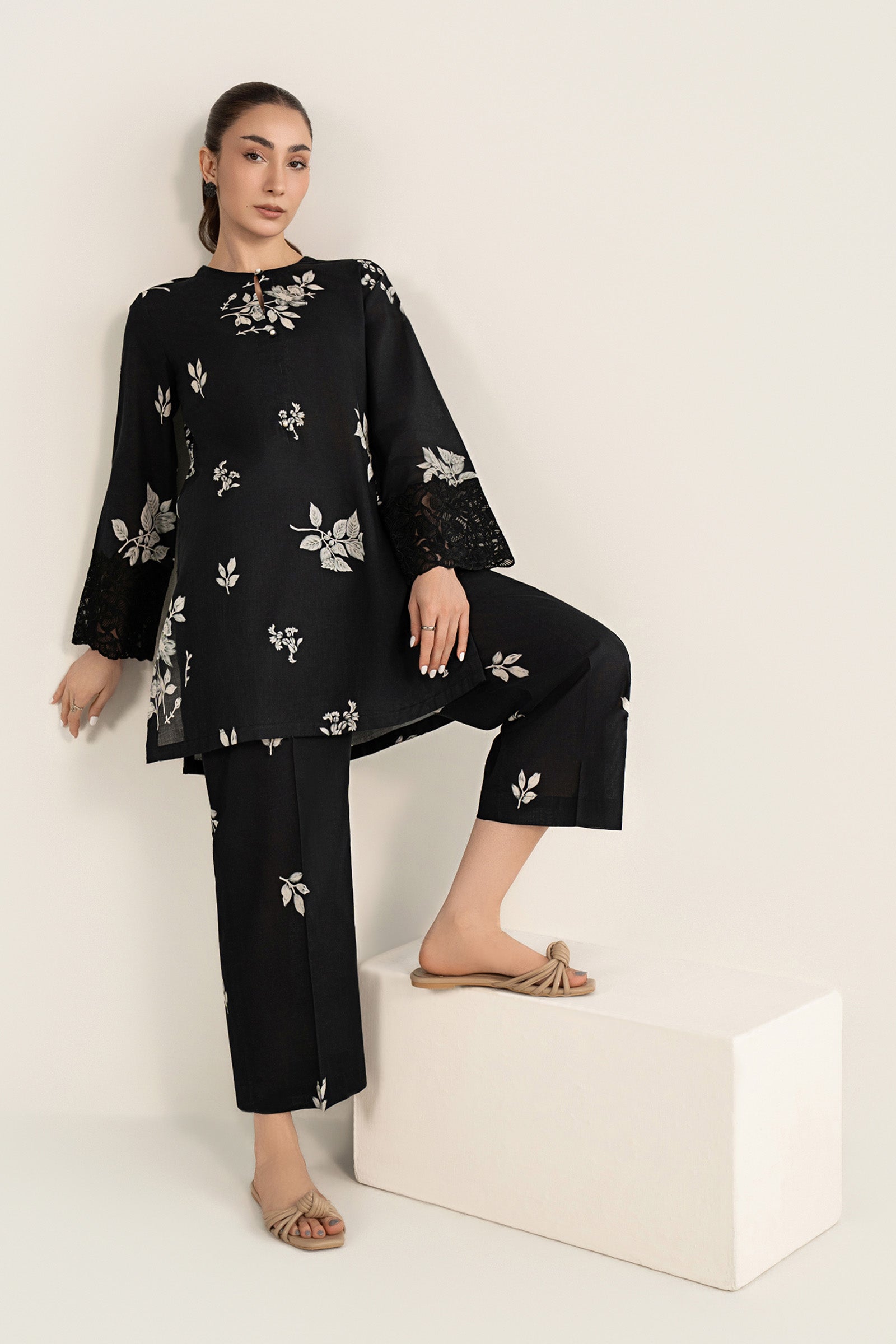 2 Pc Printed Cambric Suit