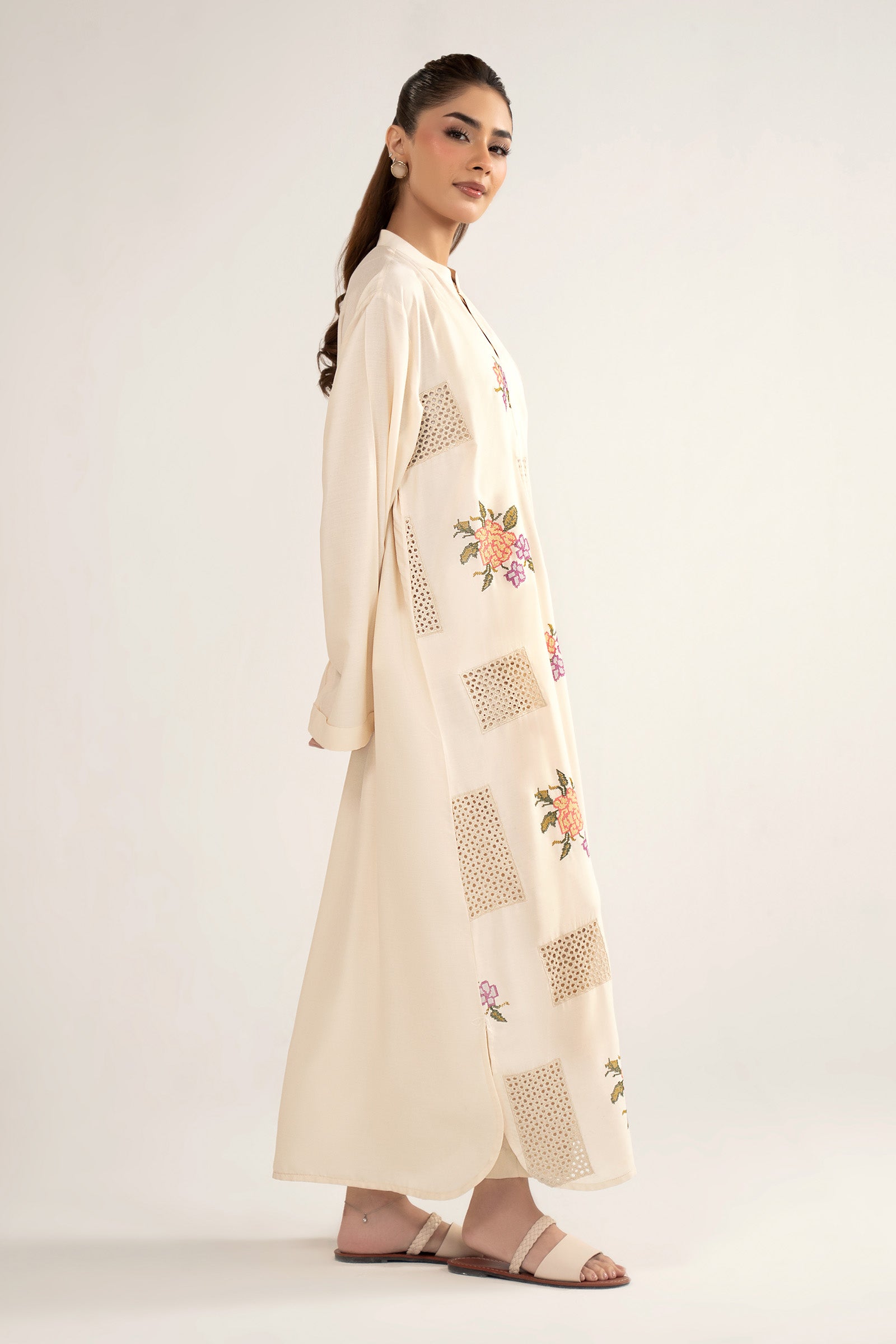 Embroidered Arabic Lawn Shirt