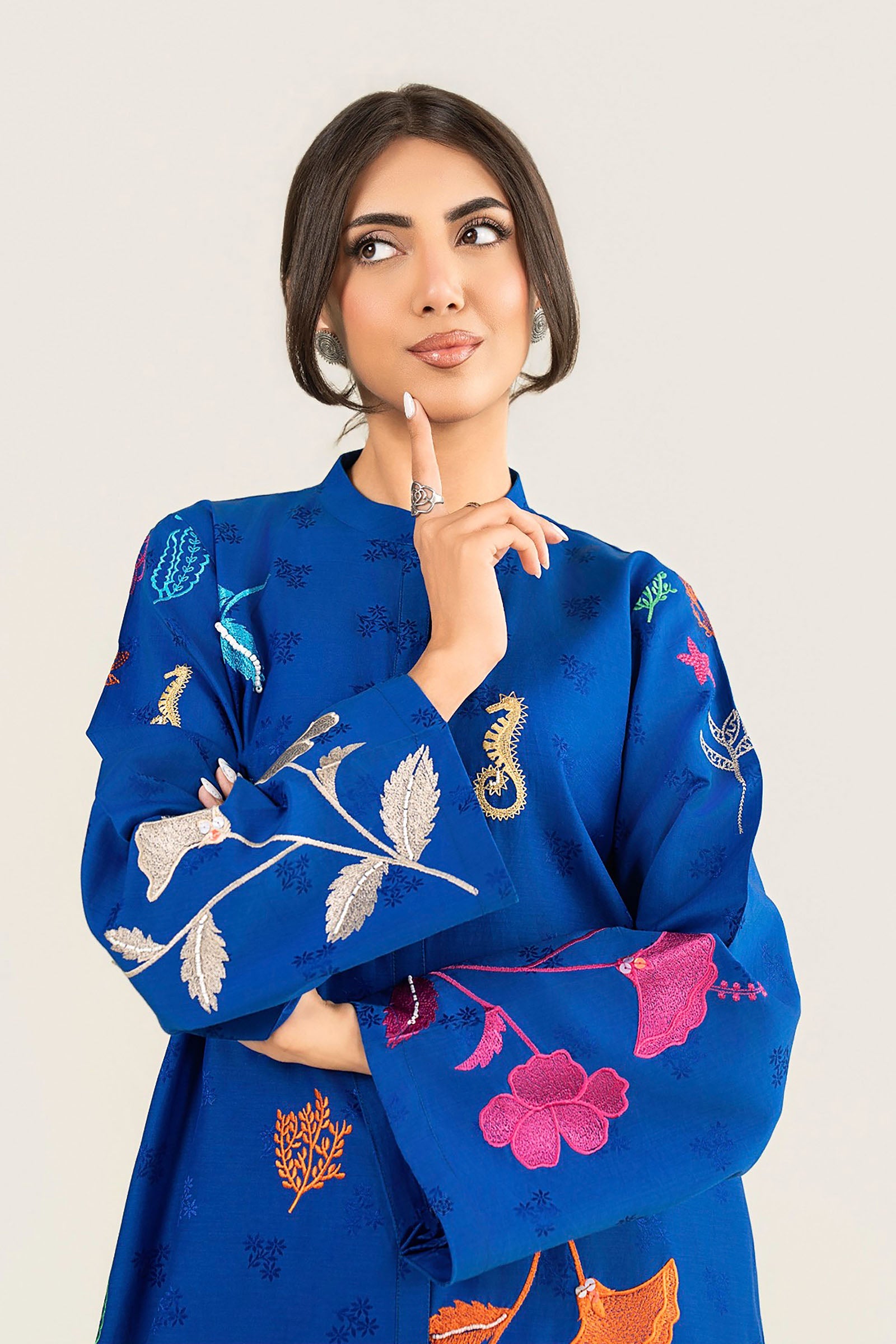 Embroidered Dobby Viscose Shirt
