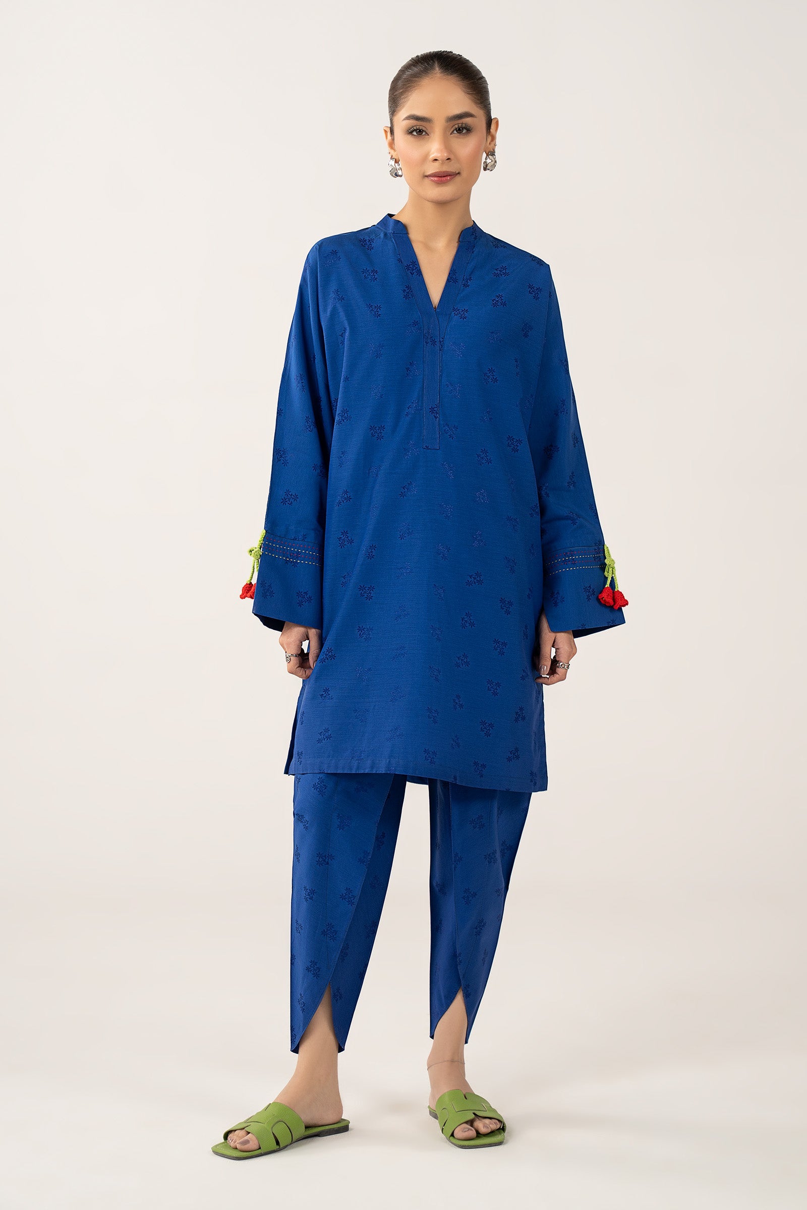 2 Pc Dyed Dobby Viscose Suit