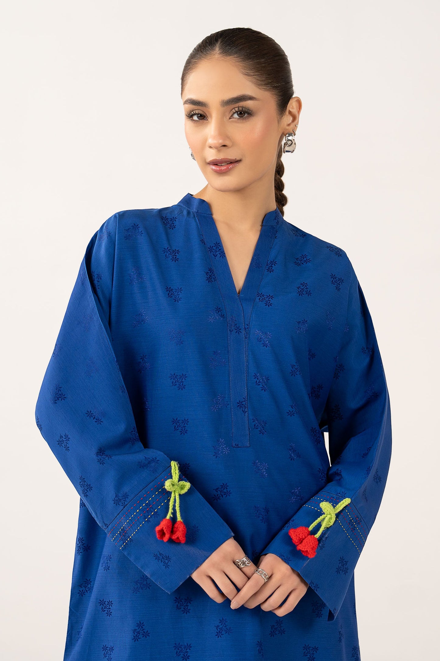 2 Pc Dyed Dobby Viscose Suit