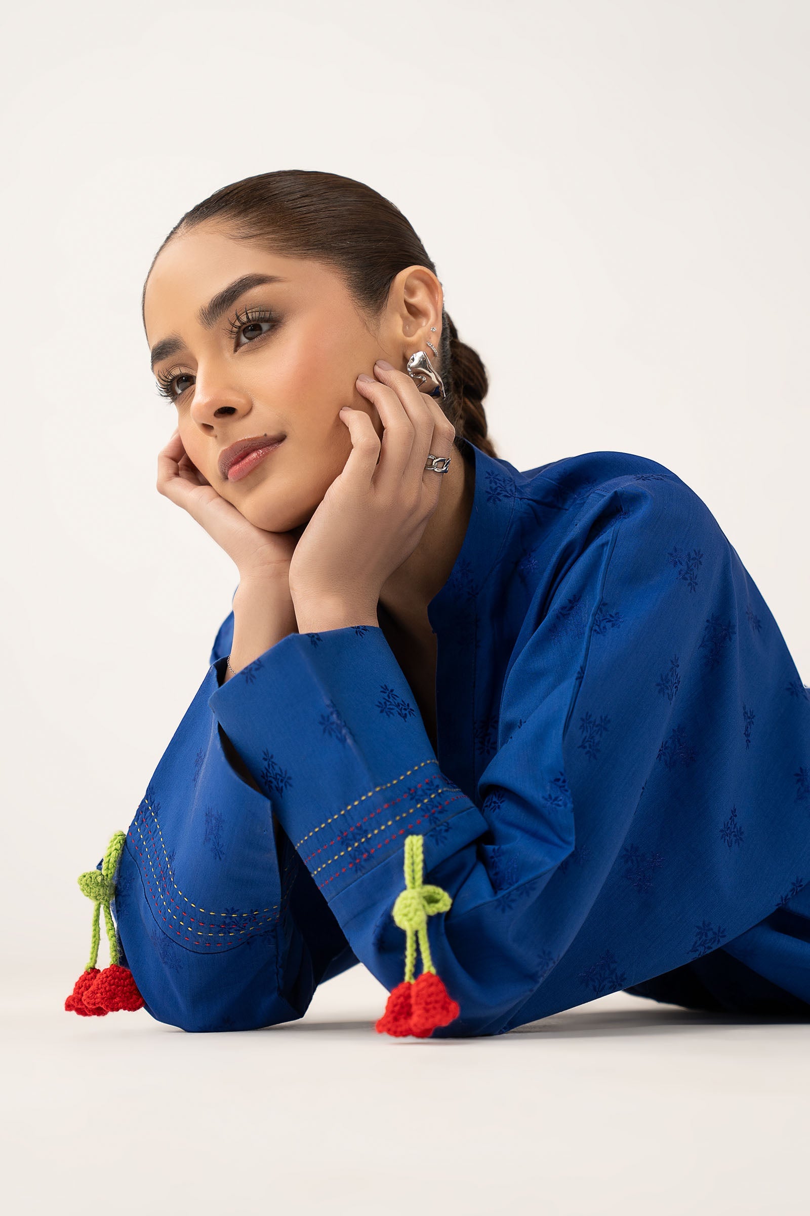 2 Pc Dyed Dobby Viscose Suit