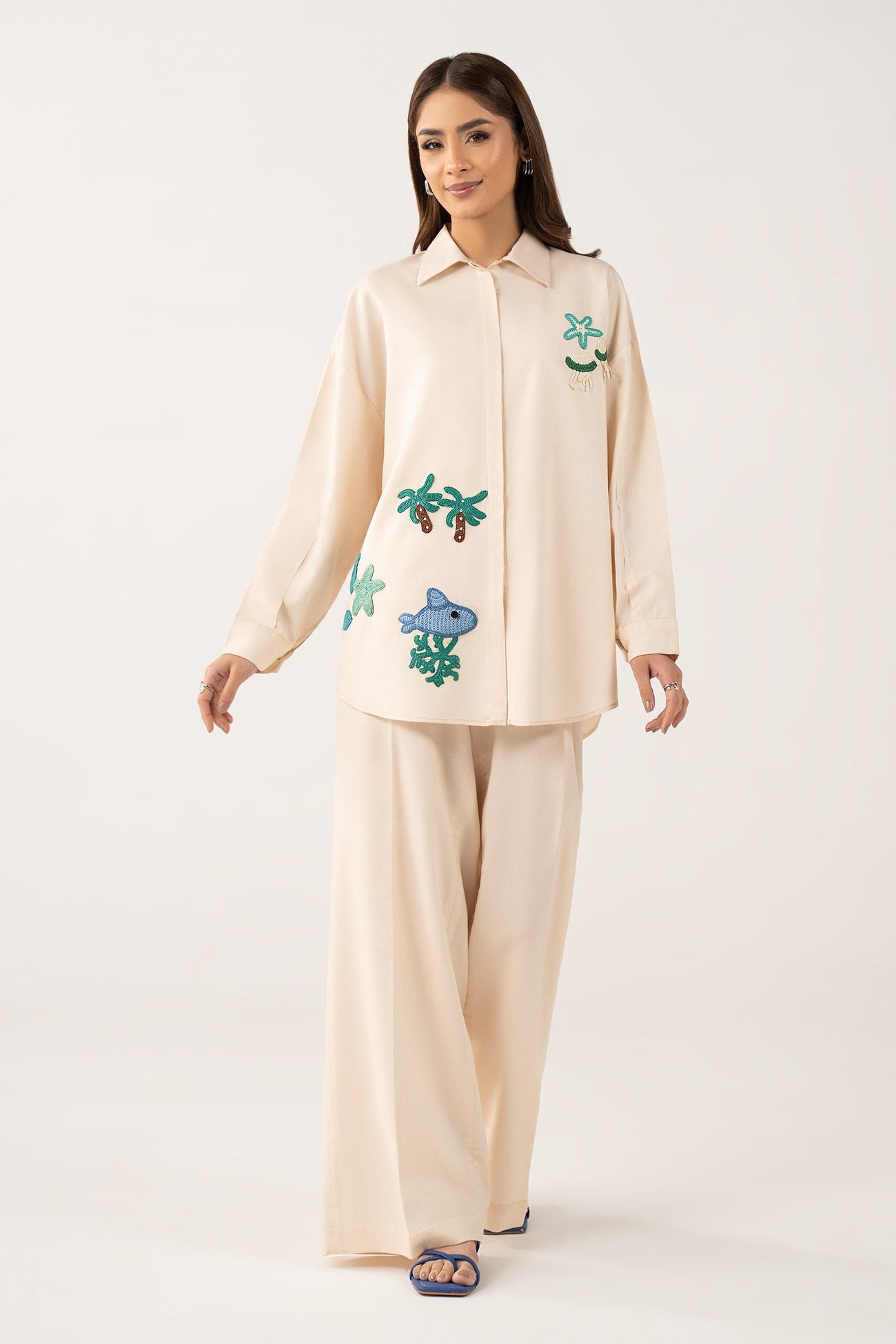 2 Pc Dyed Arabic Lawn Suit