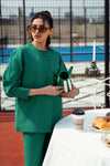 2 Pc Dyed Crosshatch Linen Suit