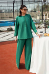 2 Pc Dyed Crosshatch Linen Suit