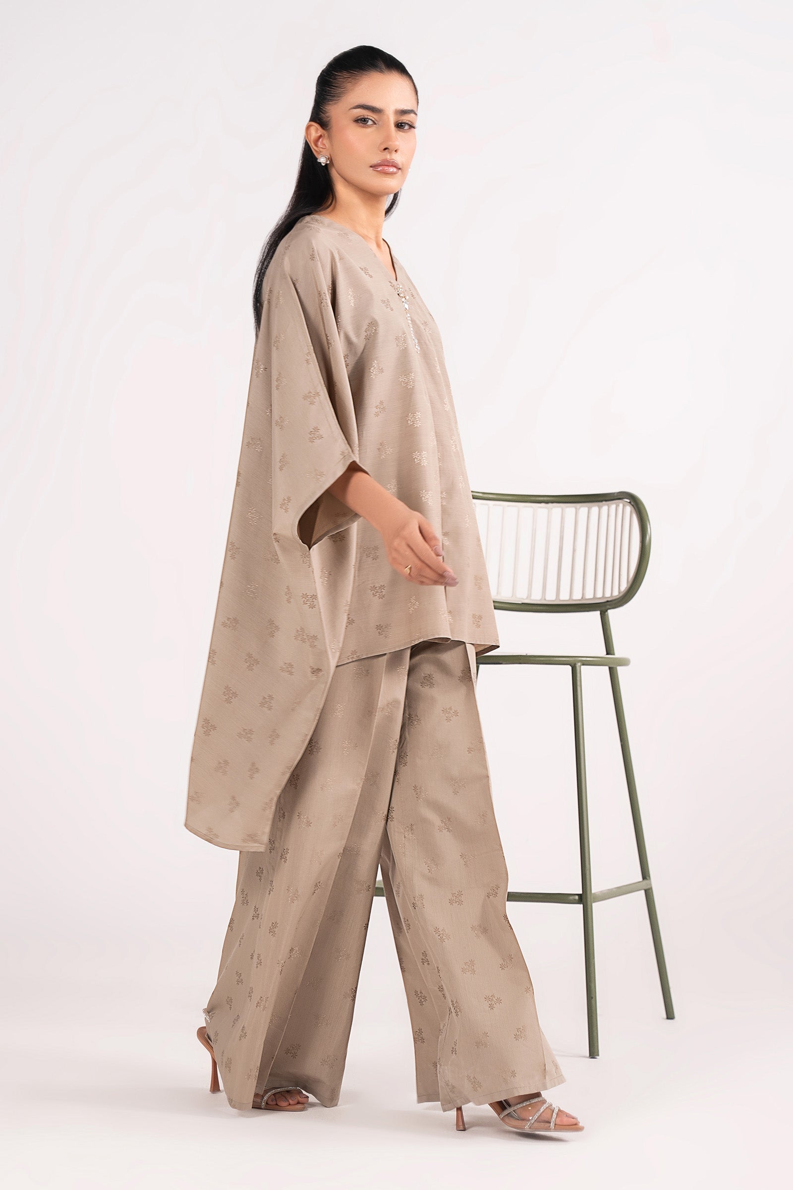 2 Pc Dyed Dobby Viscose Suit