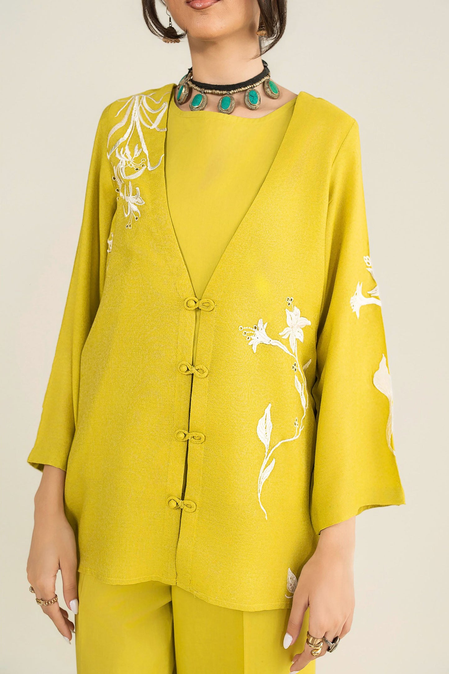 2 Pc Embroidered Karandi Suit