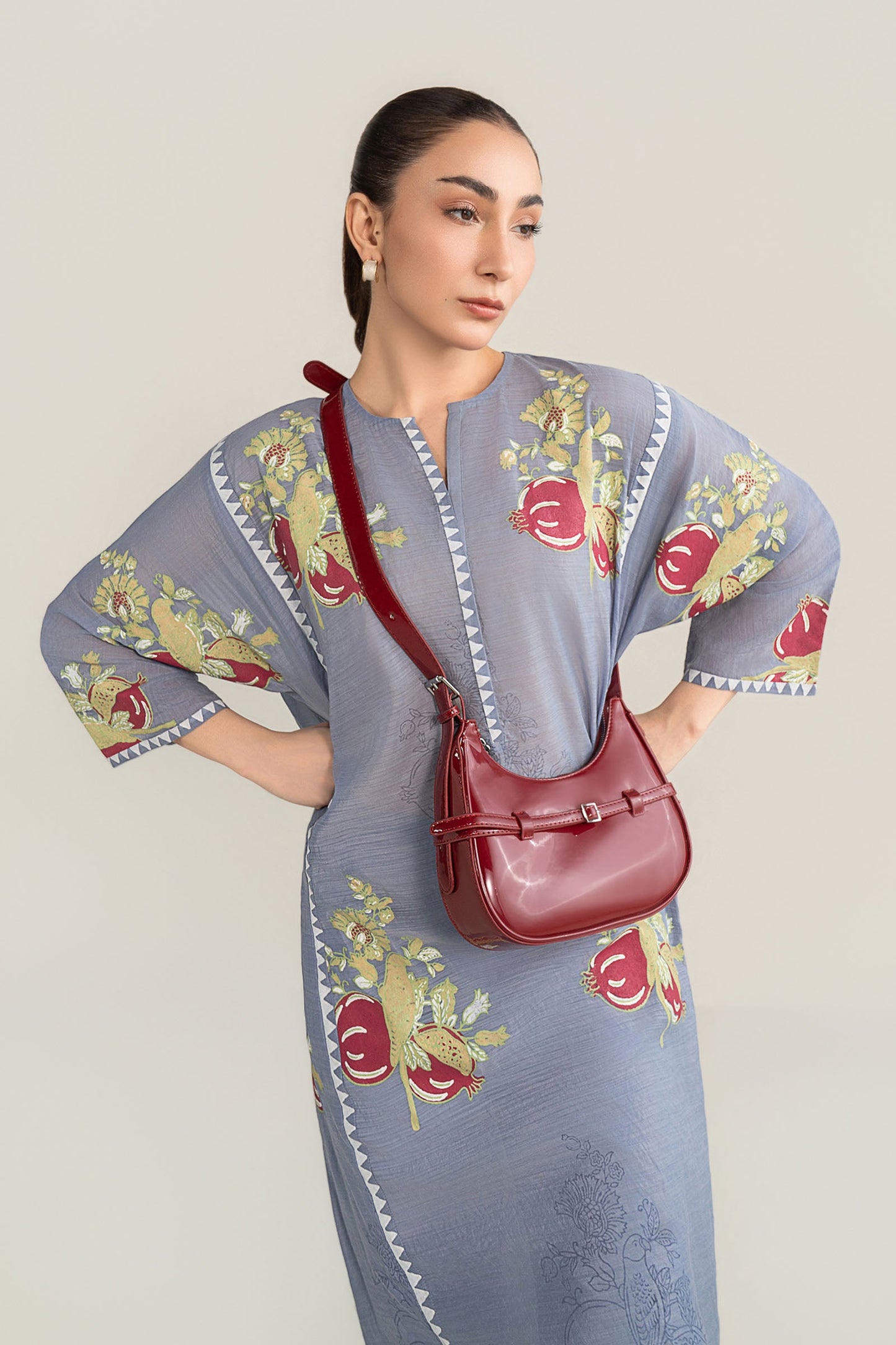 2 Pc Block Printed Paper Lawn Suit
