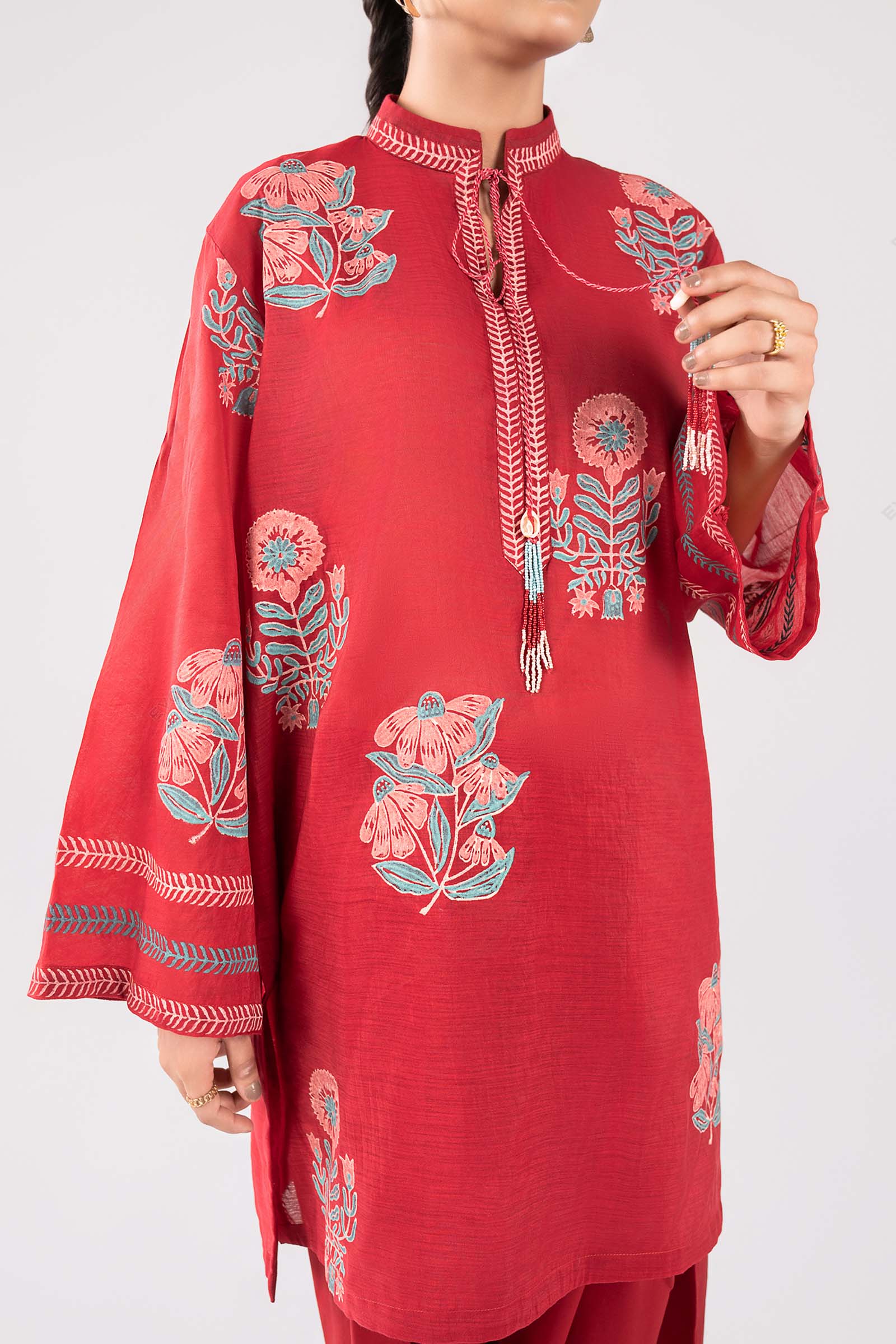 2 Pc Block Printed Paper Lawn Suit