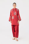2 Pc Block Printed Paper Lawn Suit
