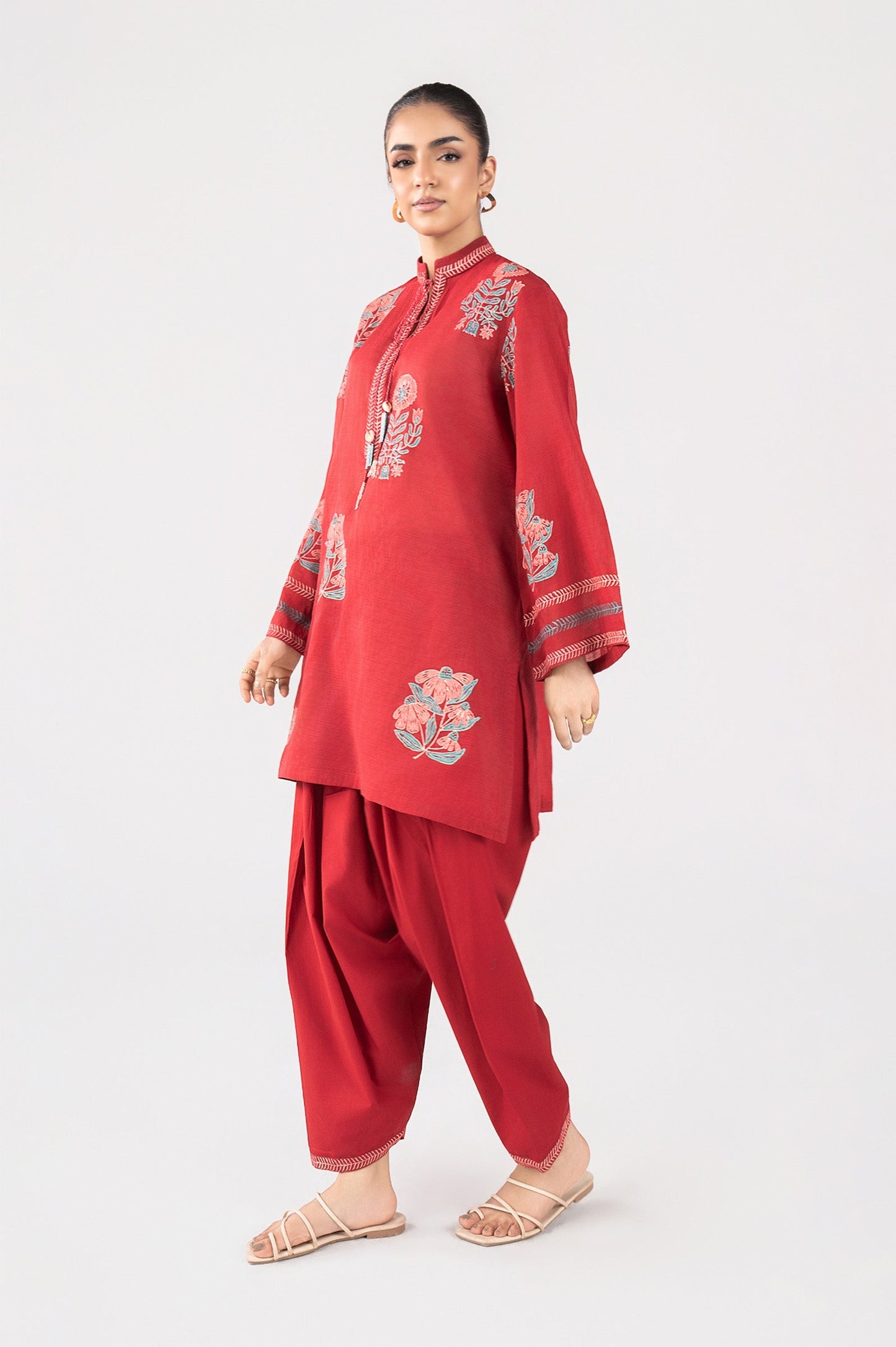 2 Pc Block Printed Paper Lawn Suit