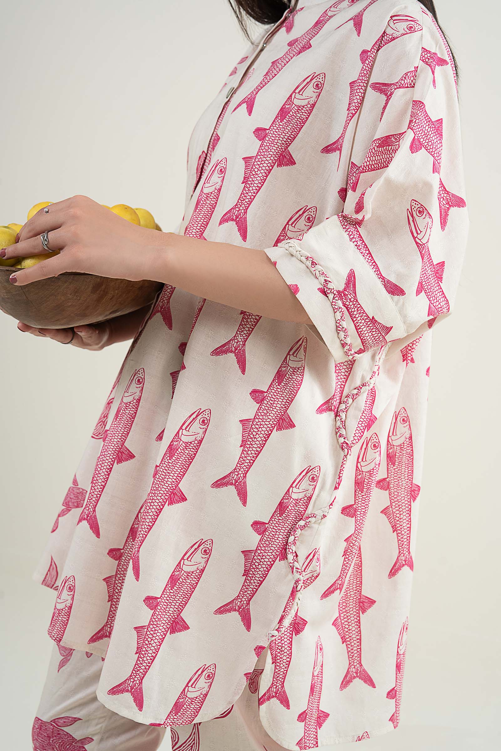 2 Pc Printed Dobby Suit