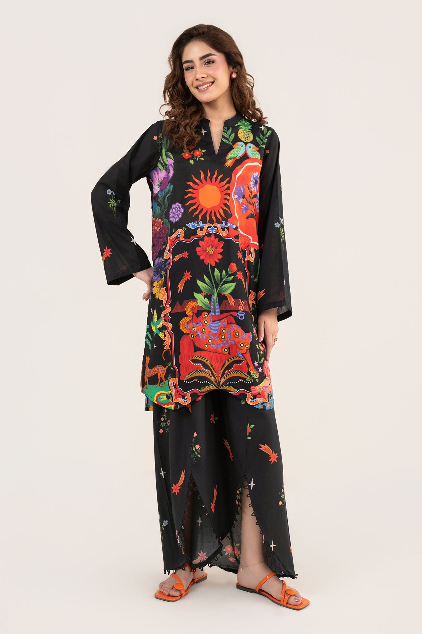 2 Pc Printed Arabic Lawn Suit