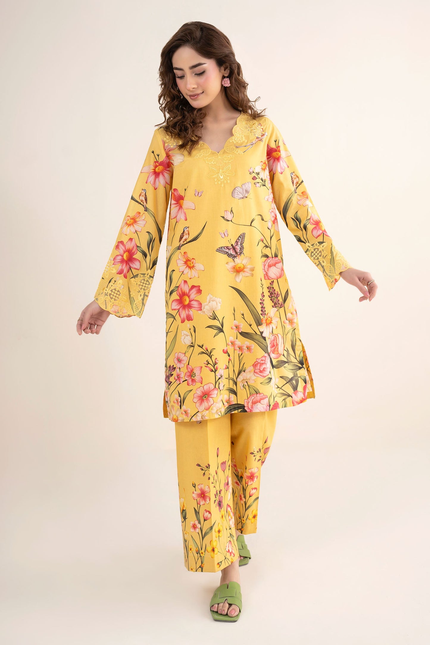 2 Pc Embroidered Lawn Suit