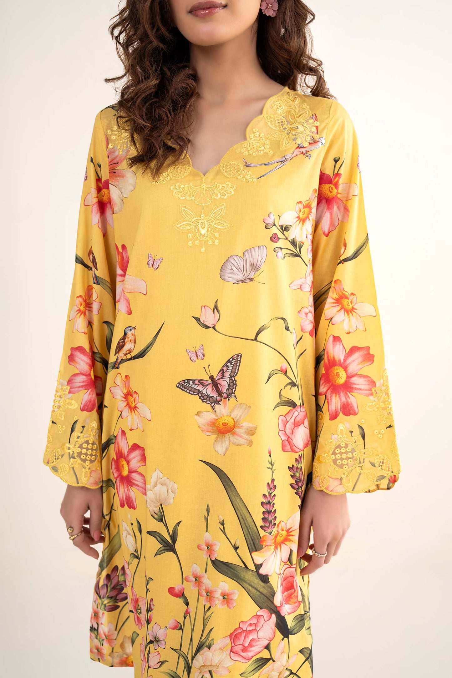 2 Pc Embroidered Lawn Suit
