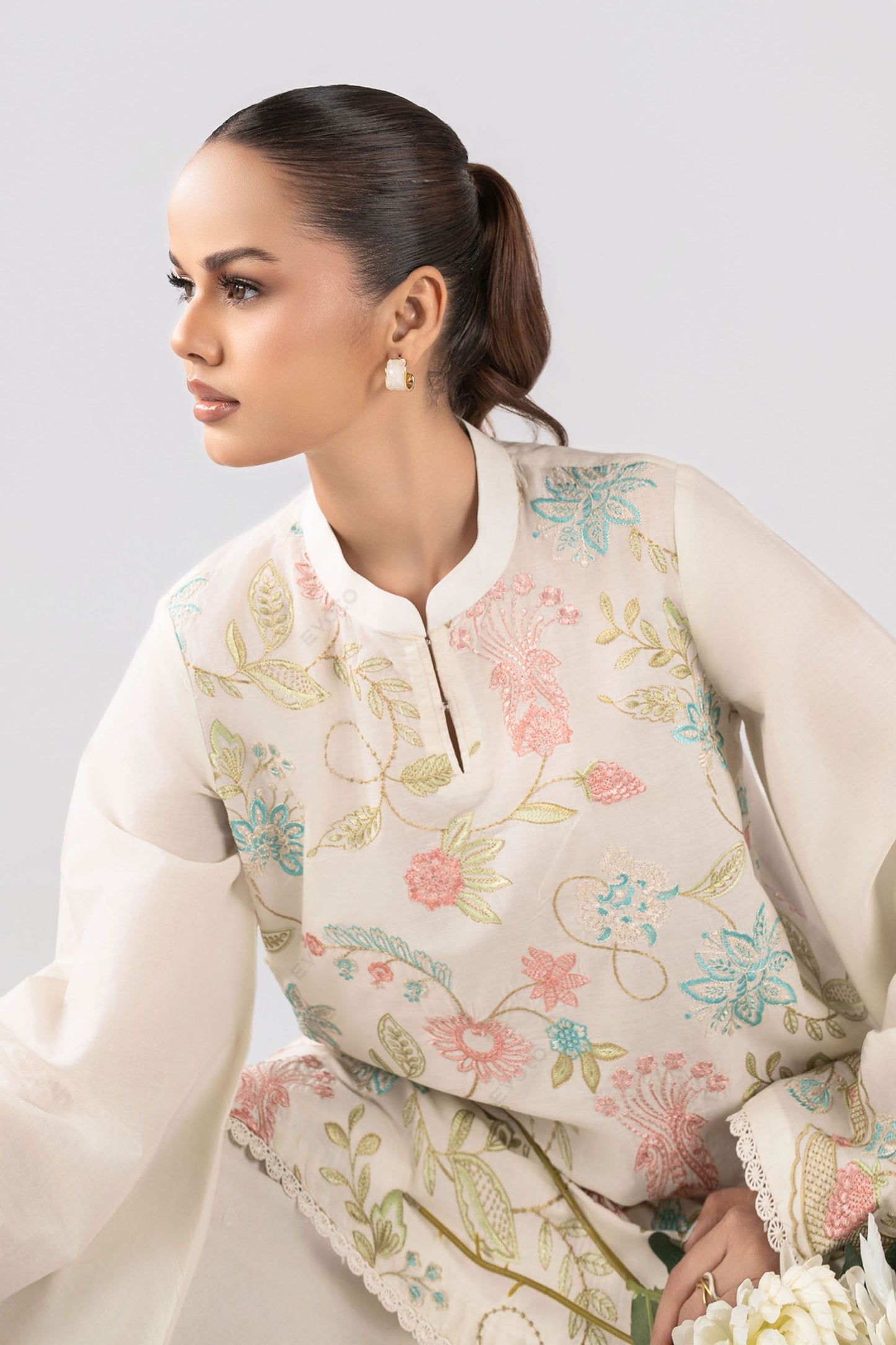 2 Pc Embroidered Lawn Suit
