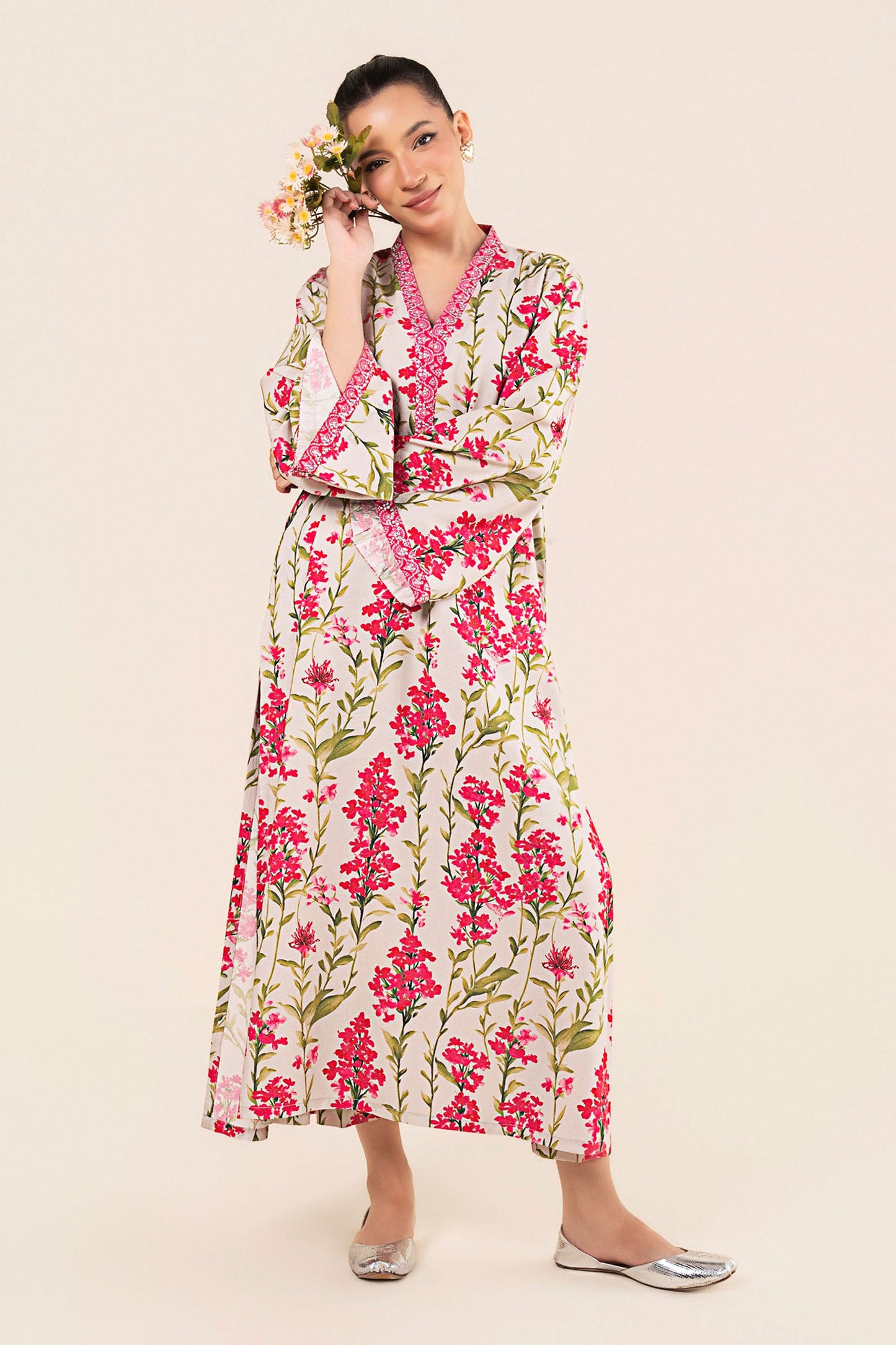 2 Pc Embroidered Karandi Suit