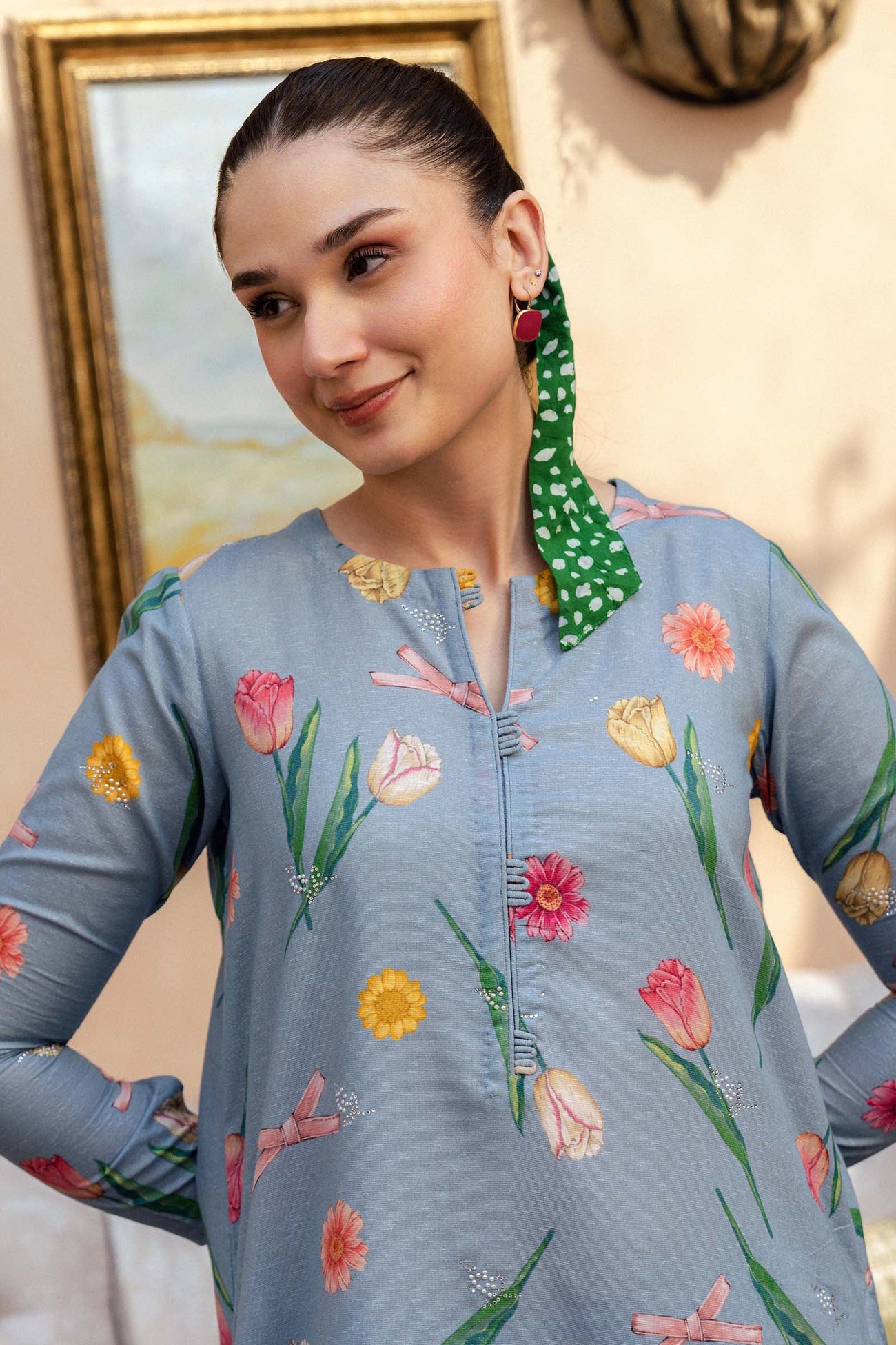 2 Pc Printed Karandi Suit