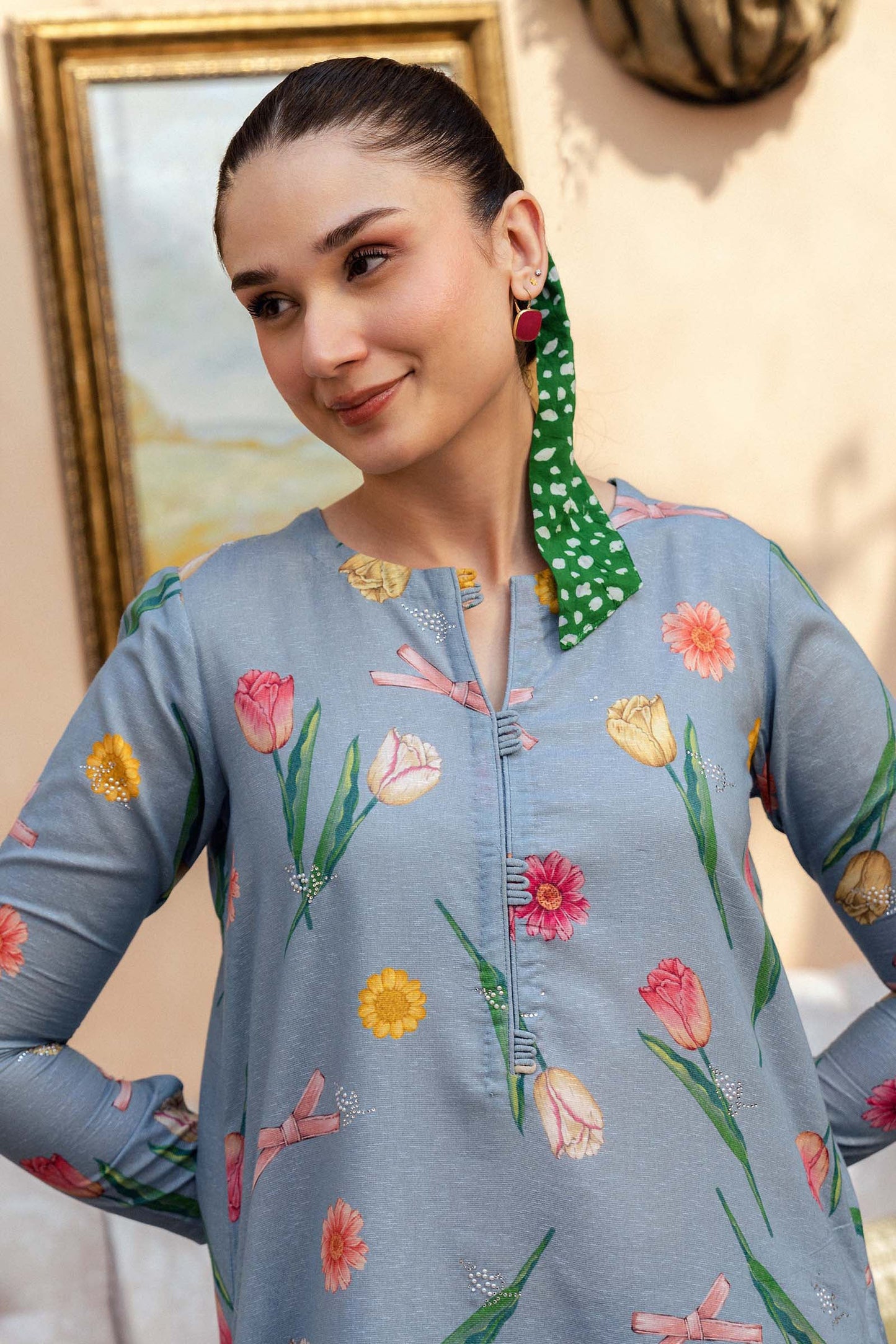 2 Pc Printed Karandi Suit